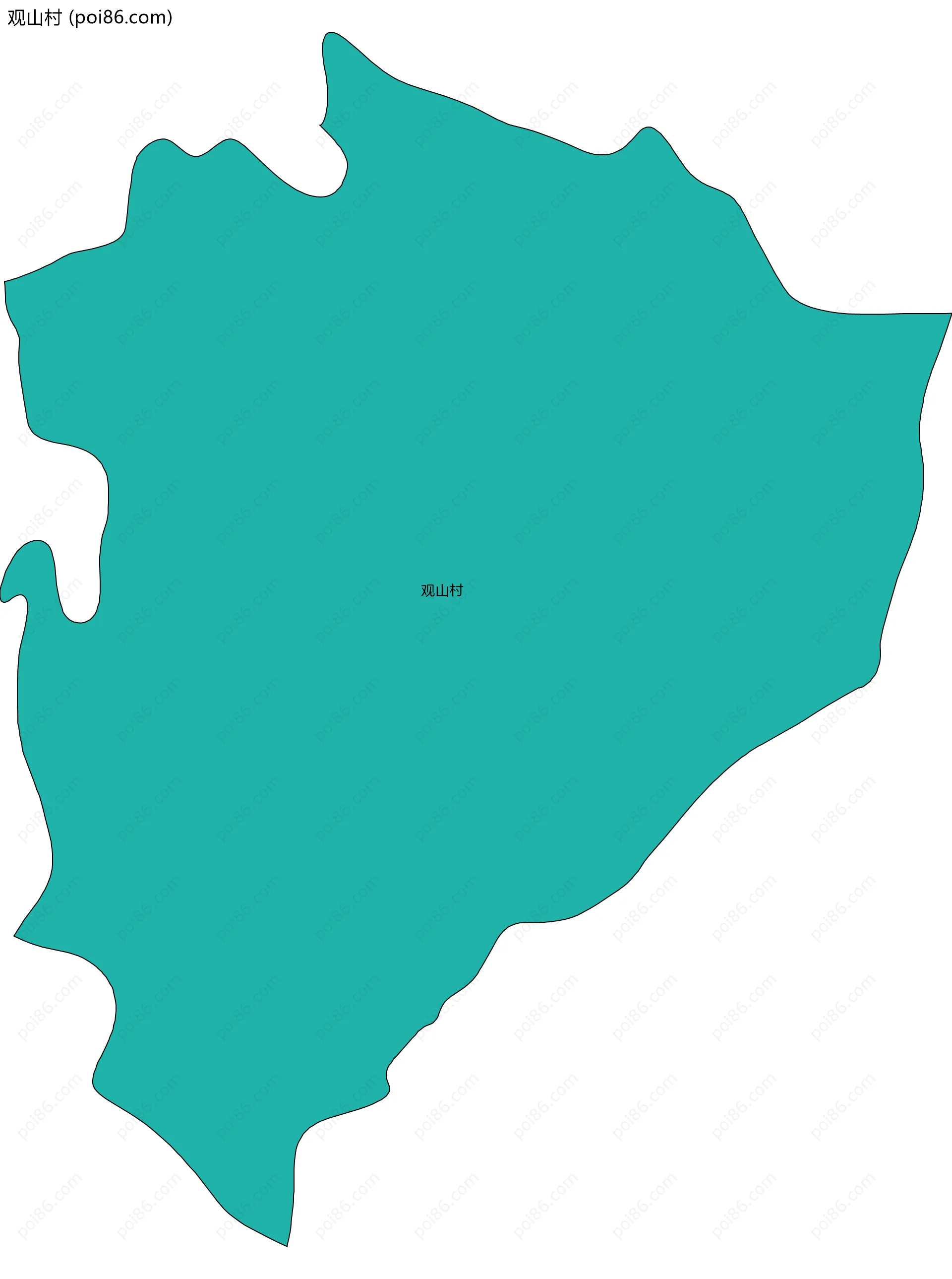 观山村边界地图