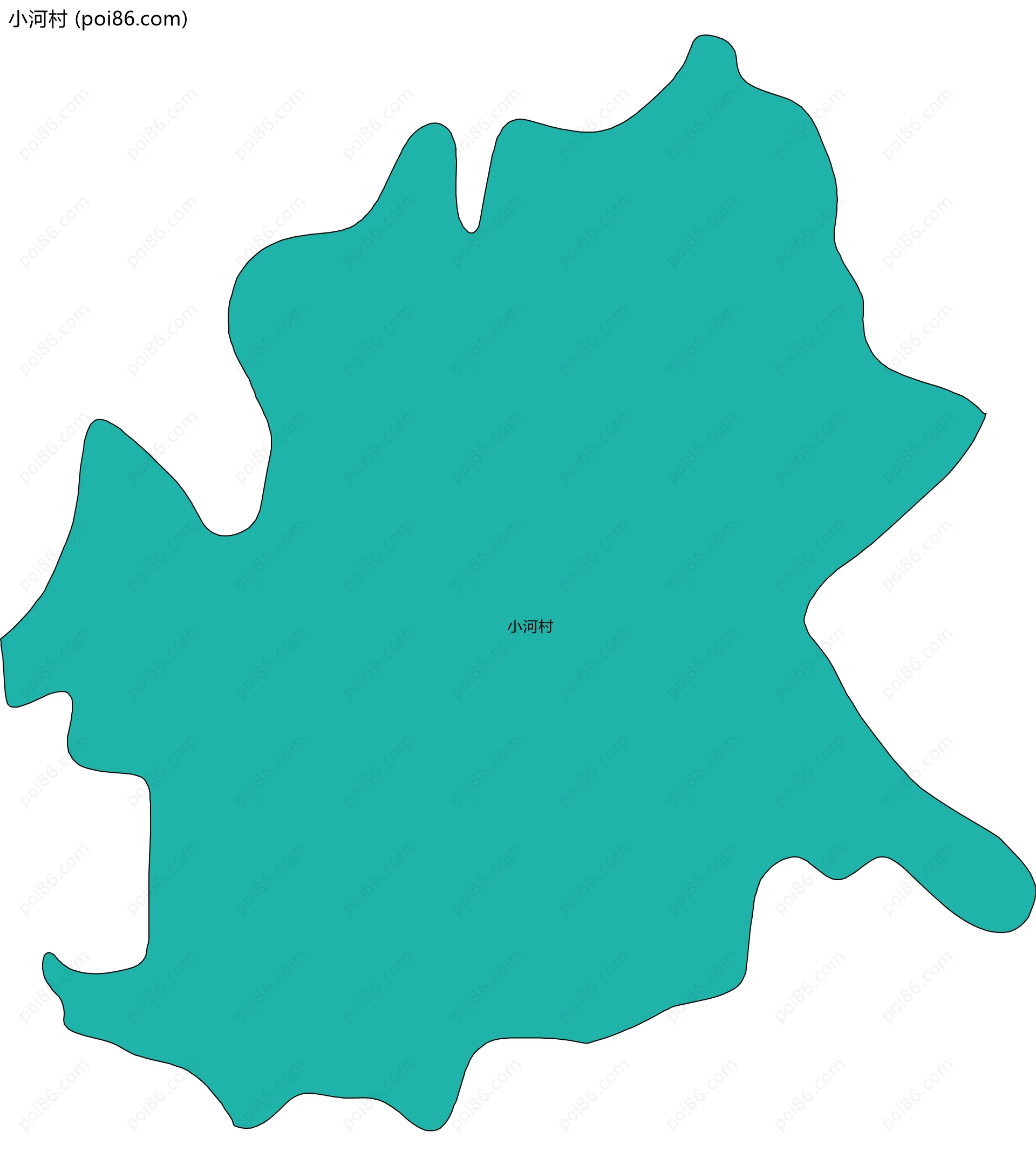 小河村边界地图