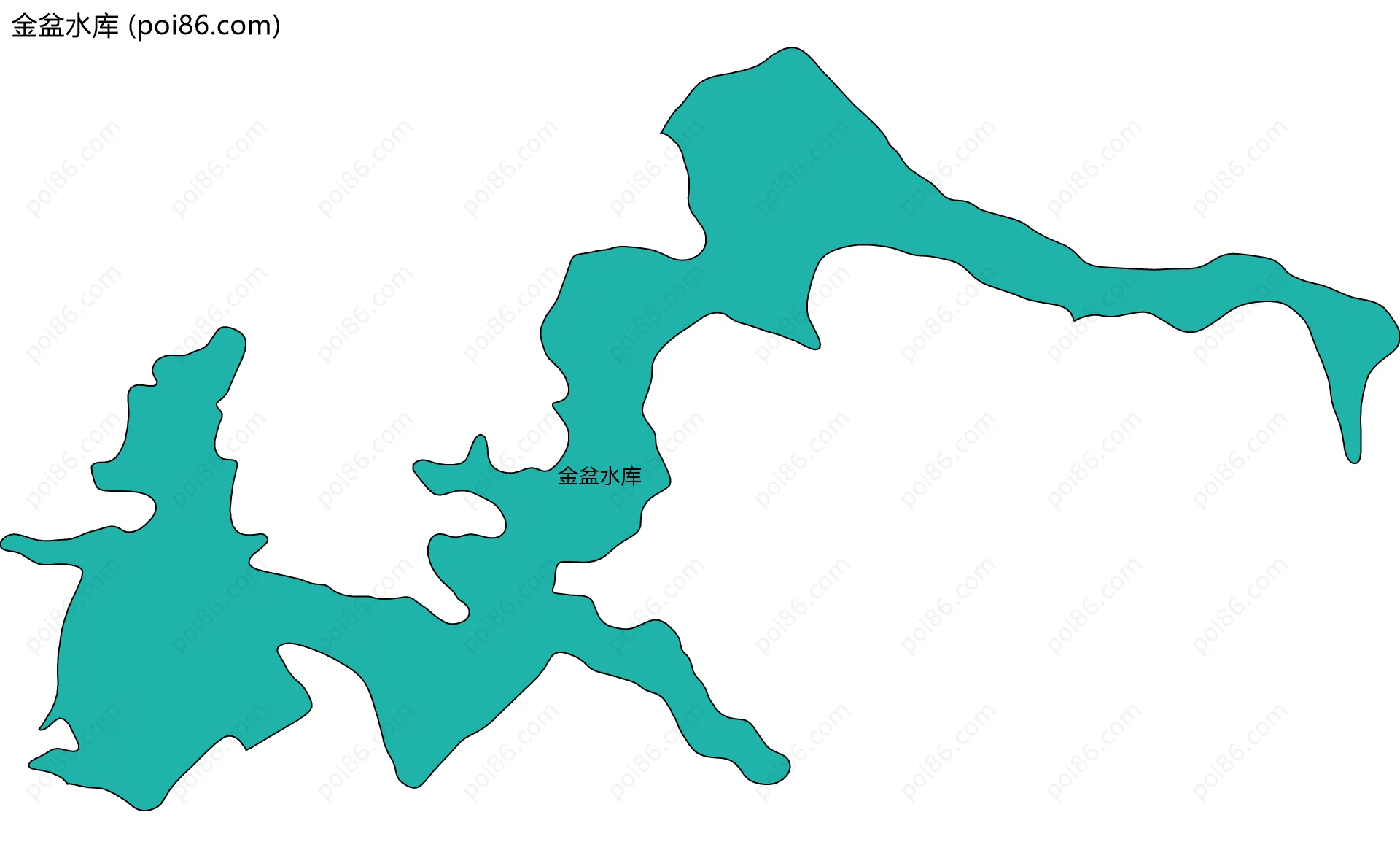 金盆水库边界地图