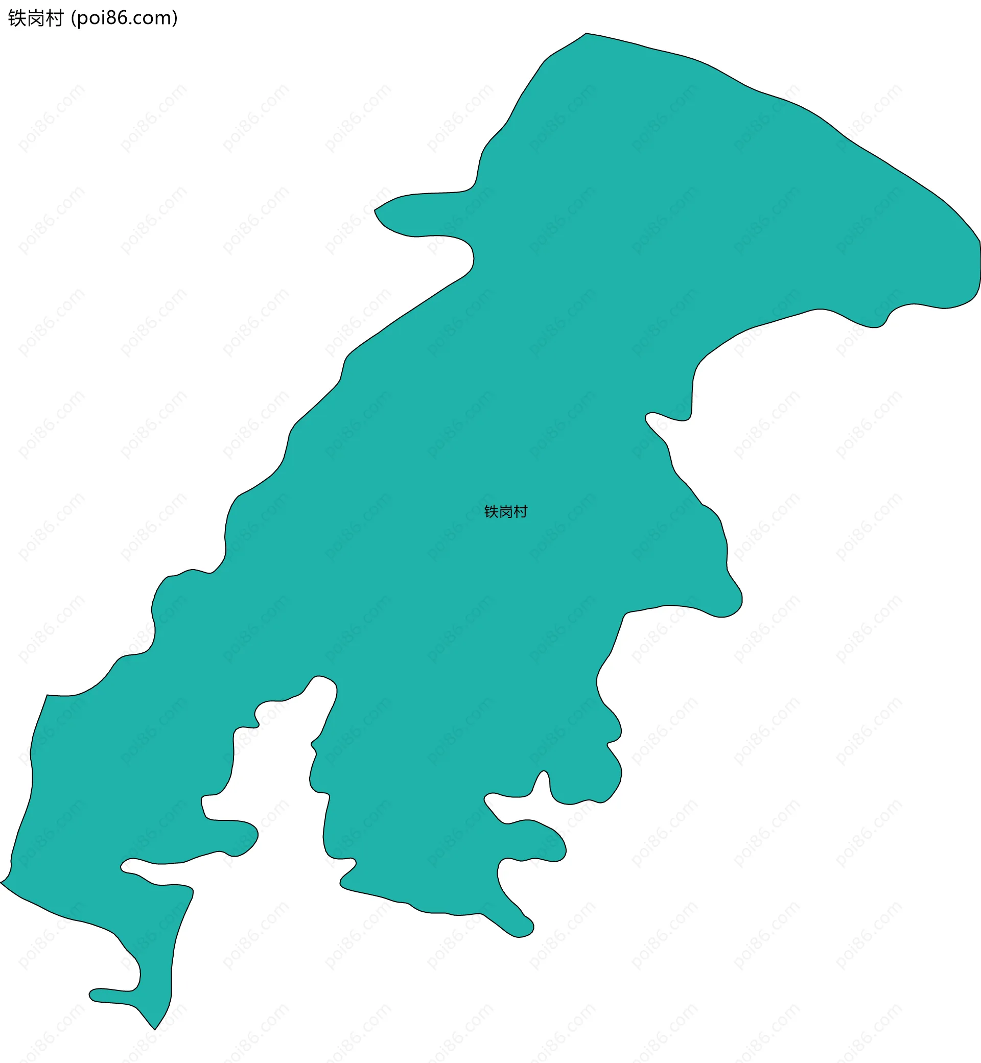 铁岗村边界地图