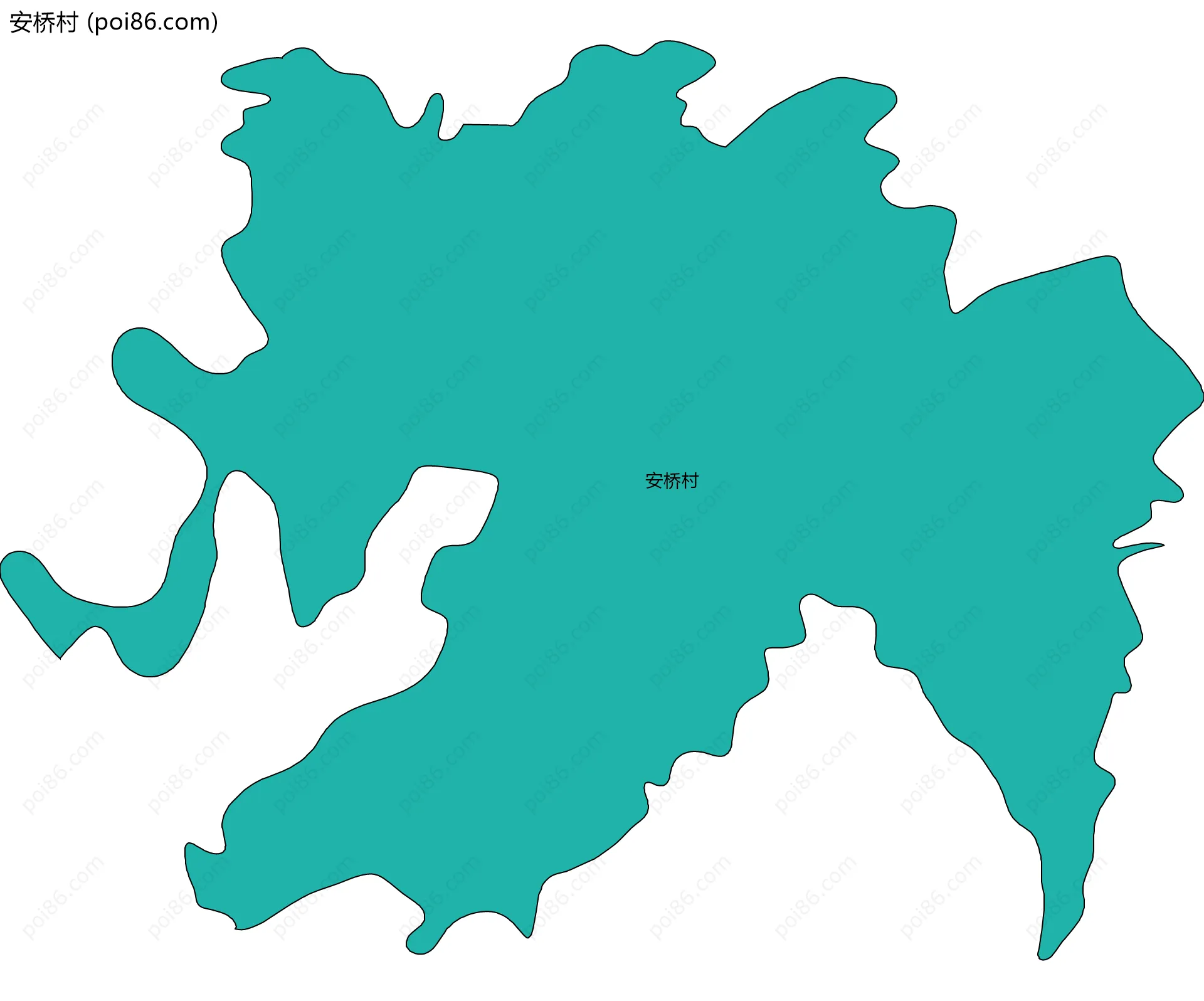 安桥村边界地图