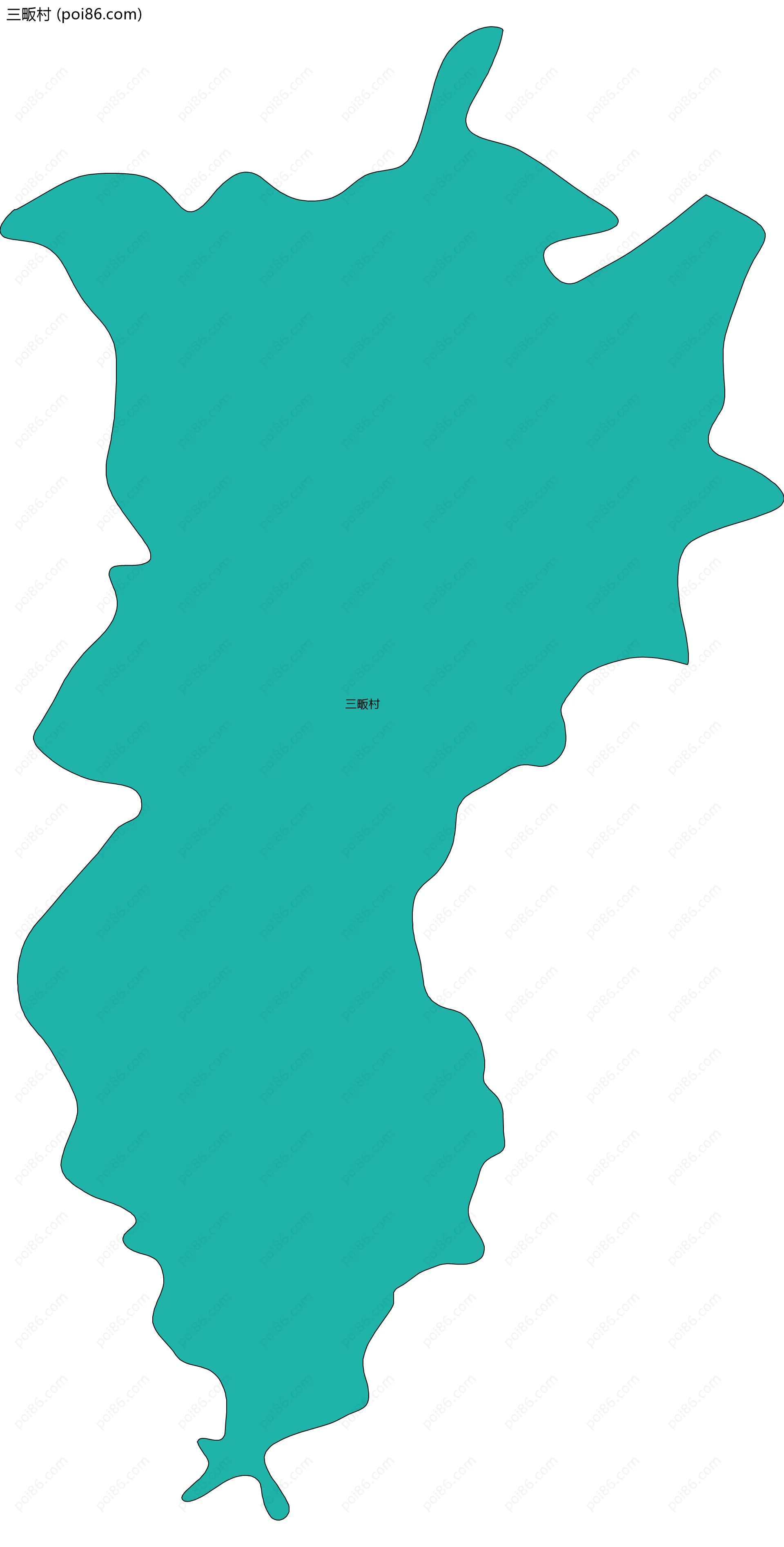 三畈村边界地图