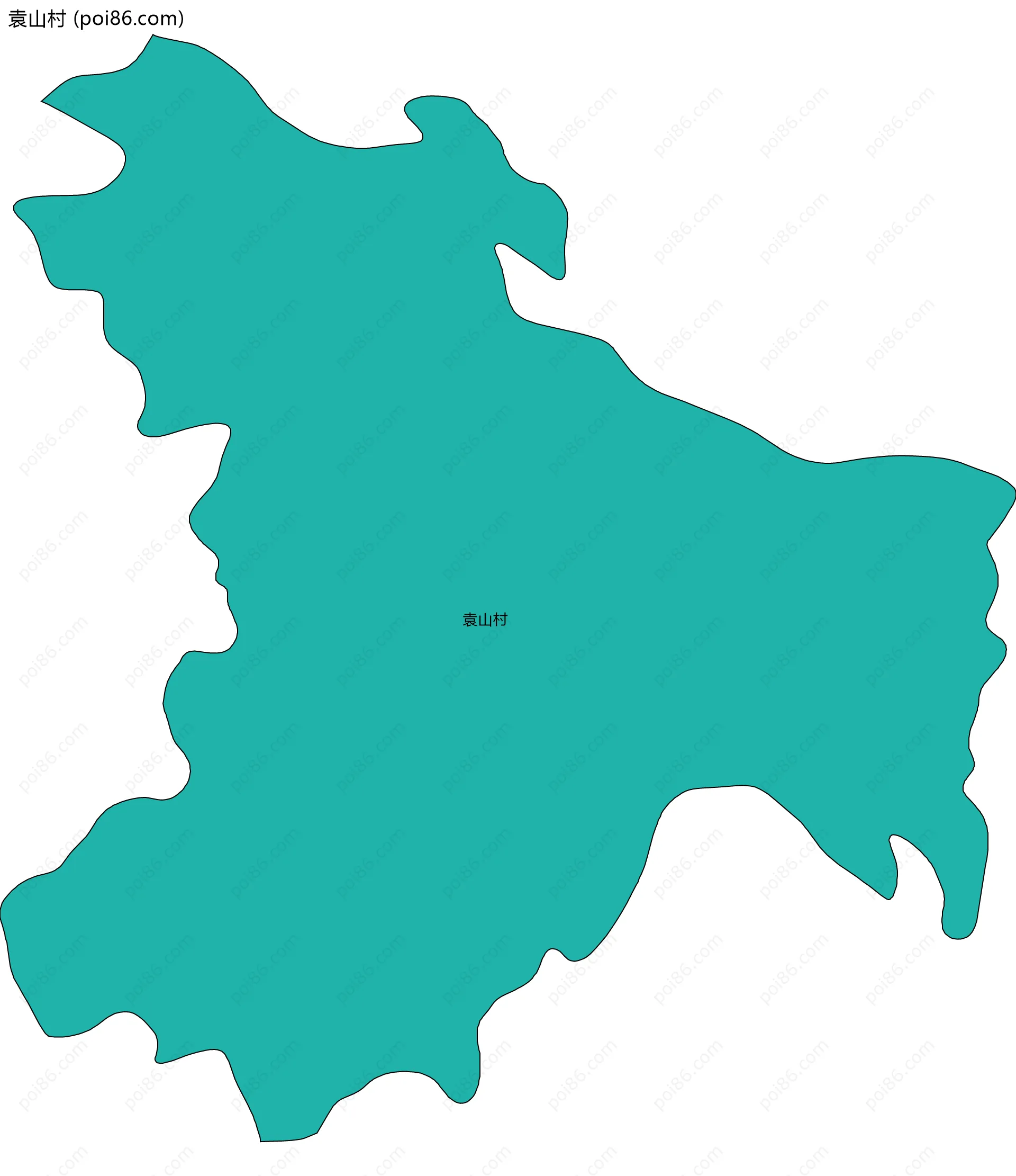 袁山村边界地图