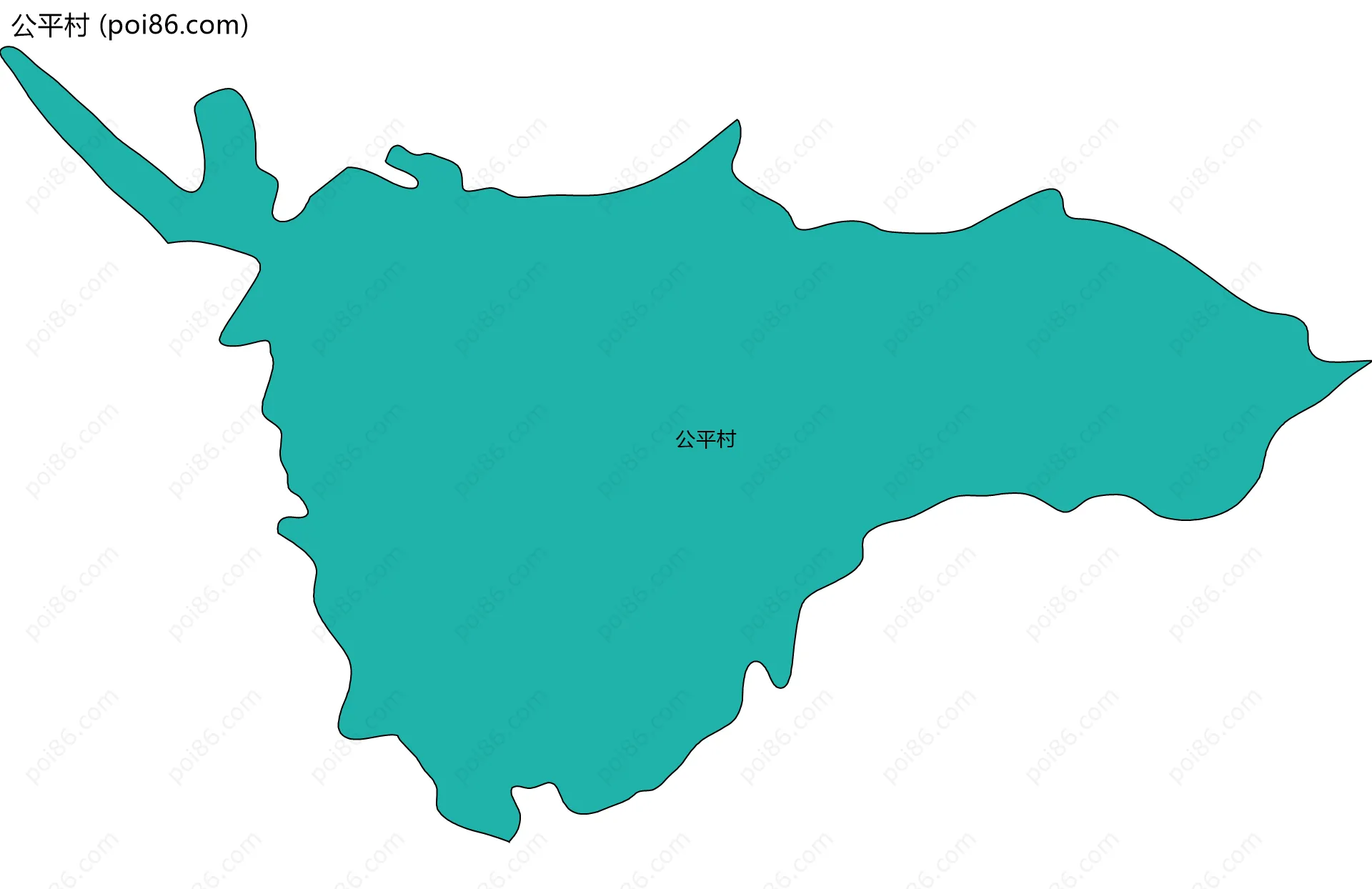 公平村边界地图