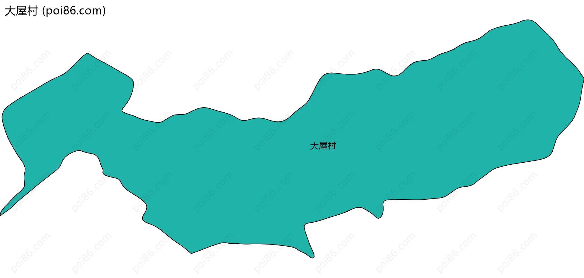 大屋村边界地图