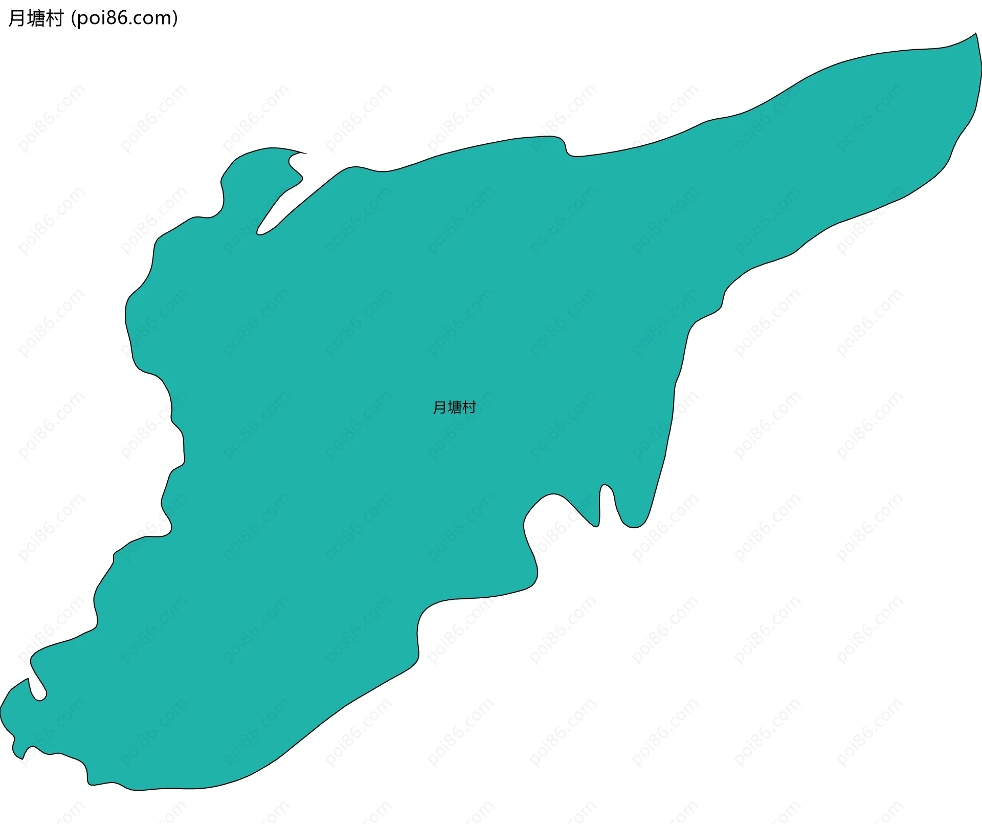 月塘村边界地图