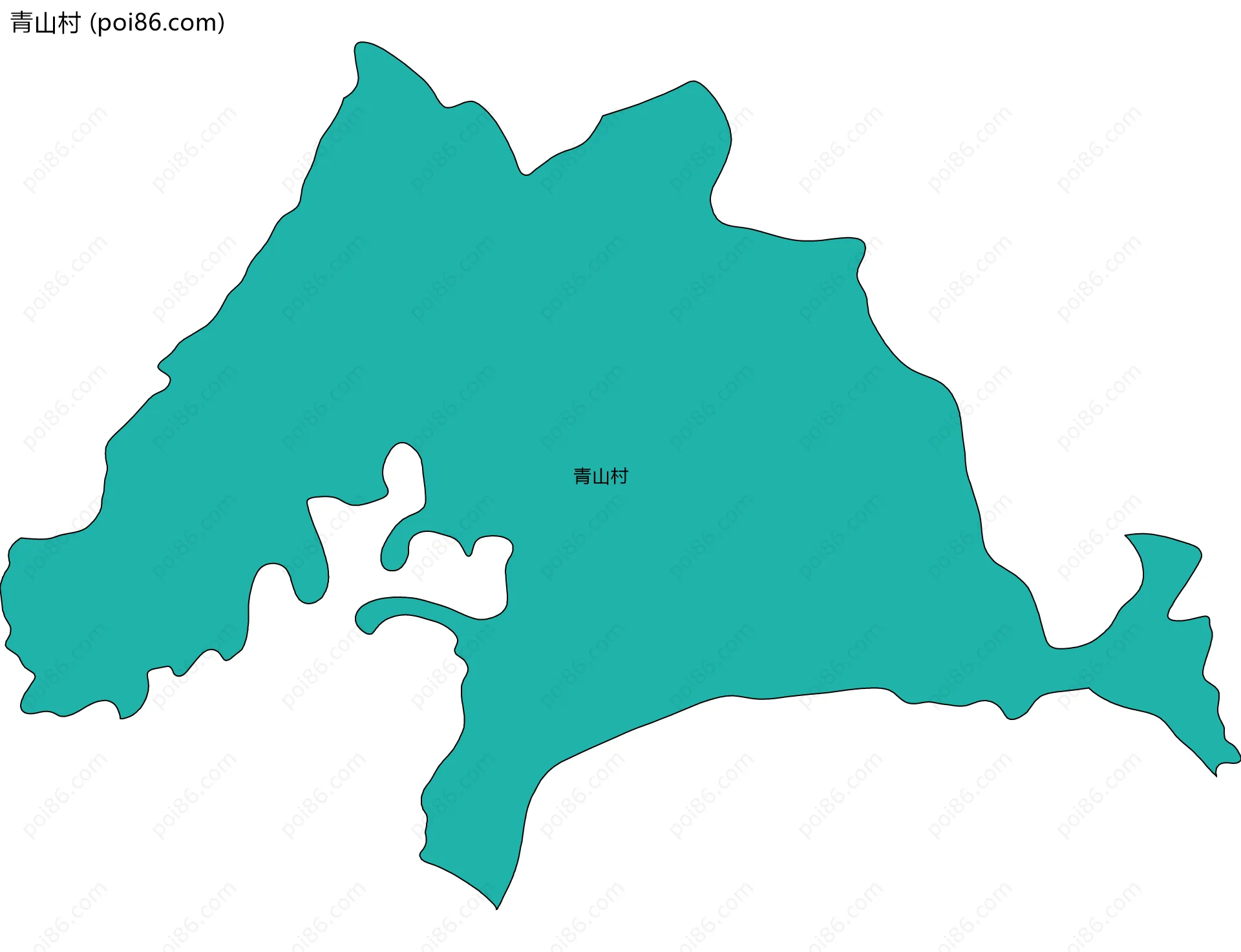 青山村边界地图