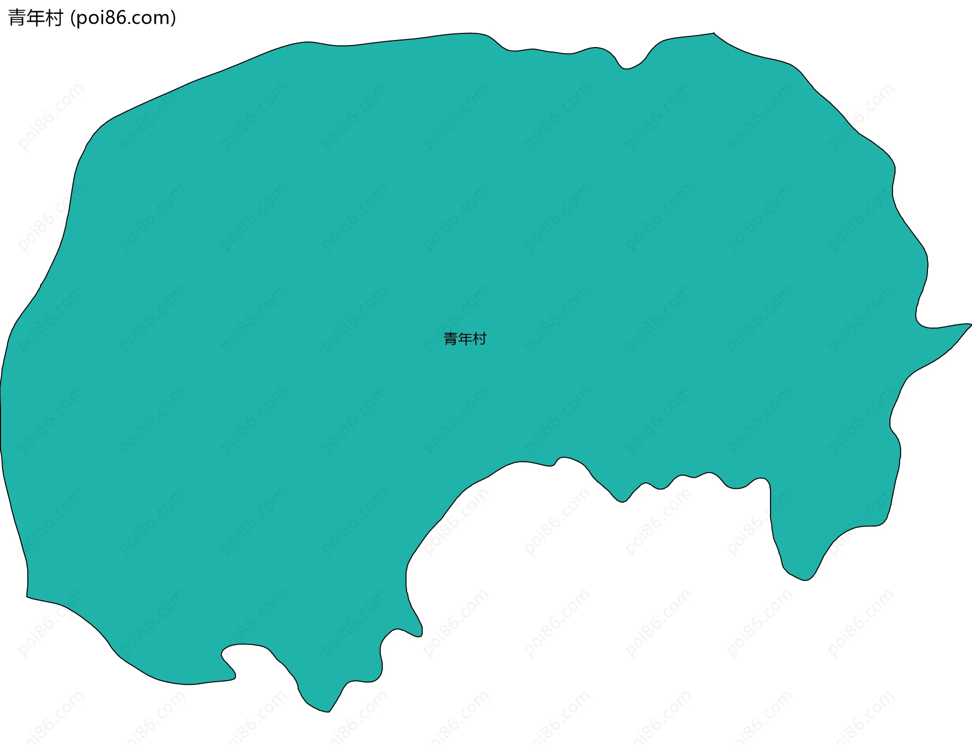 青年村边界地图