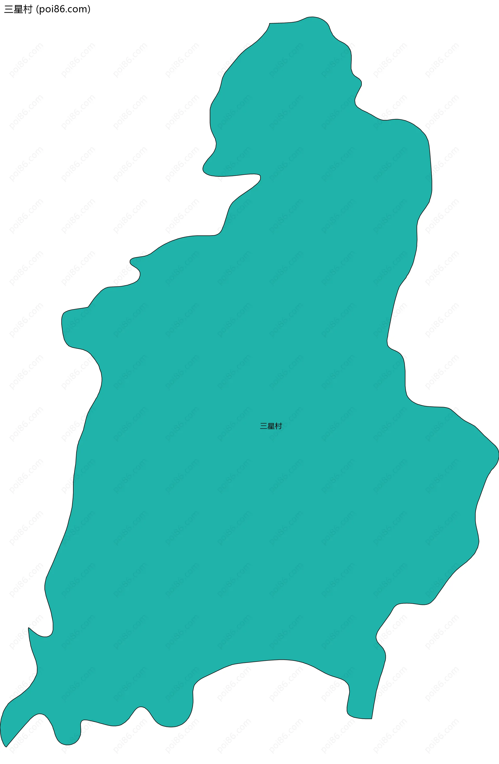 三星村边界地图
