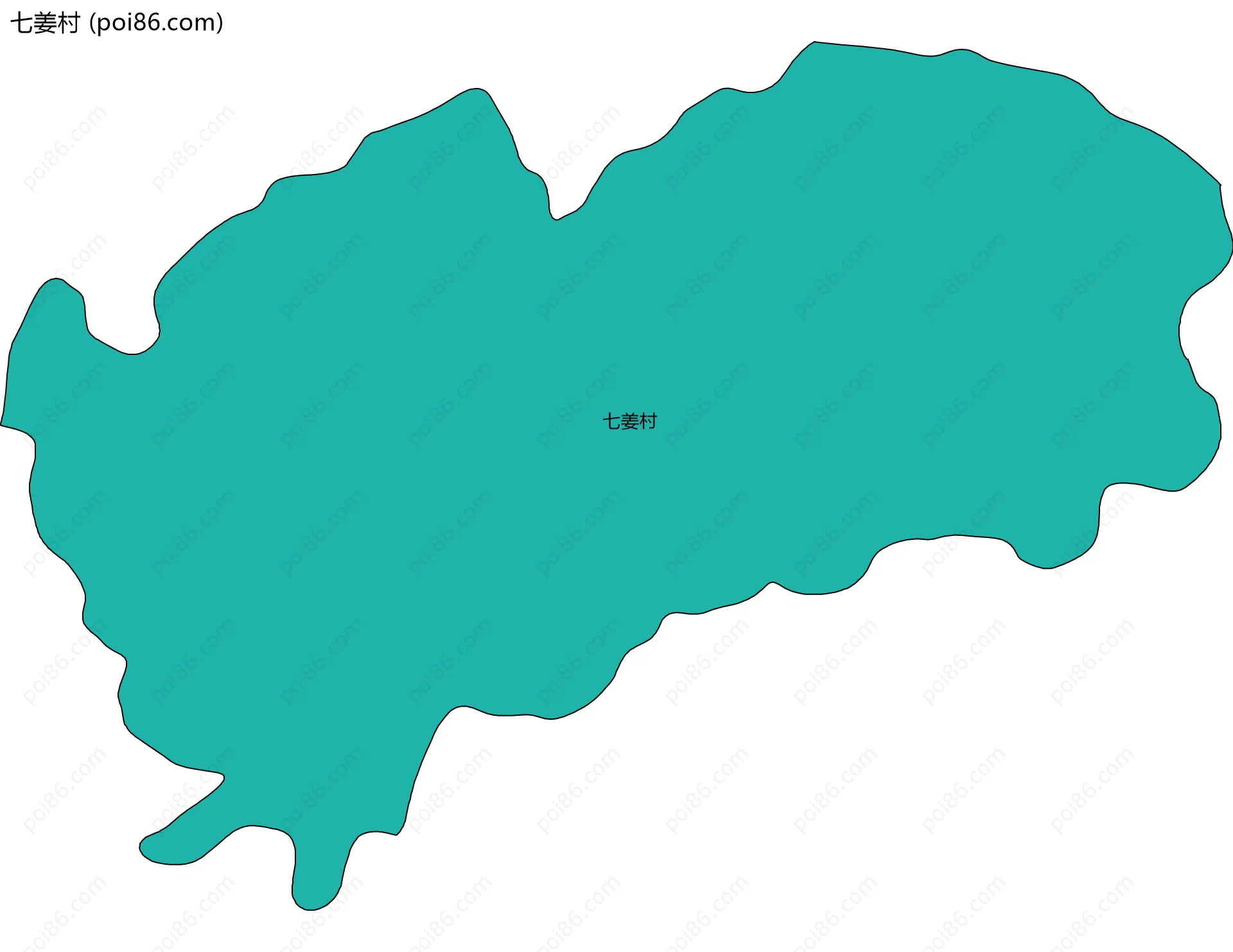 七姜村边界地图
