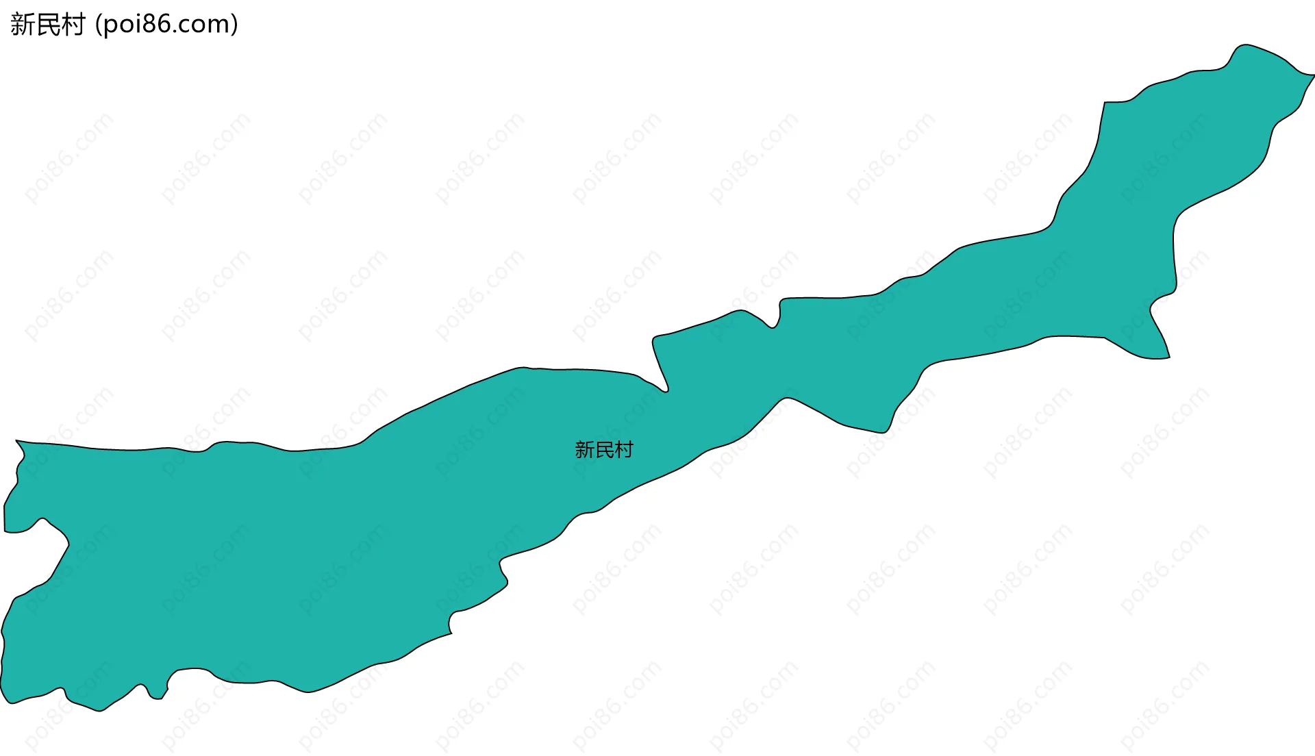 新民村边界地图