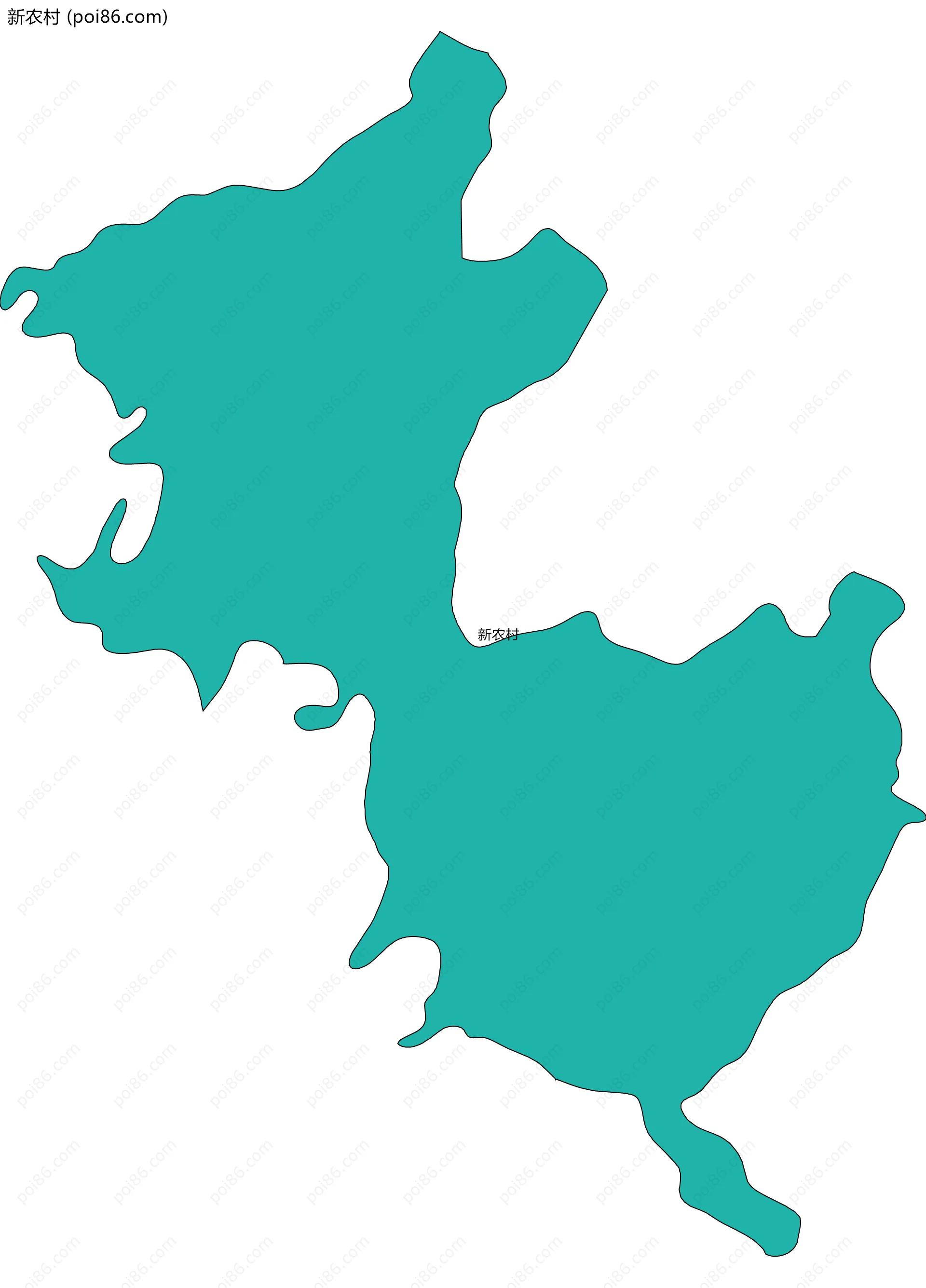 新农村边界地图