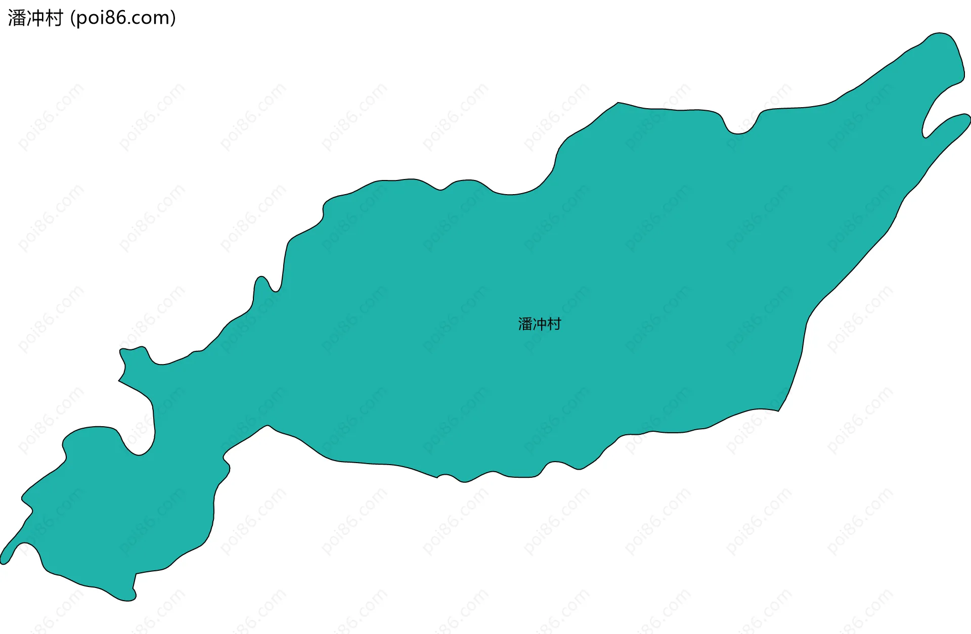 潘冲村边界地图