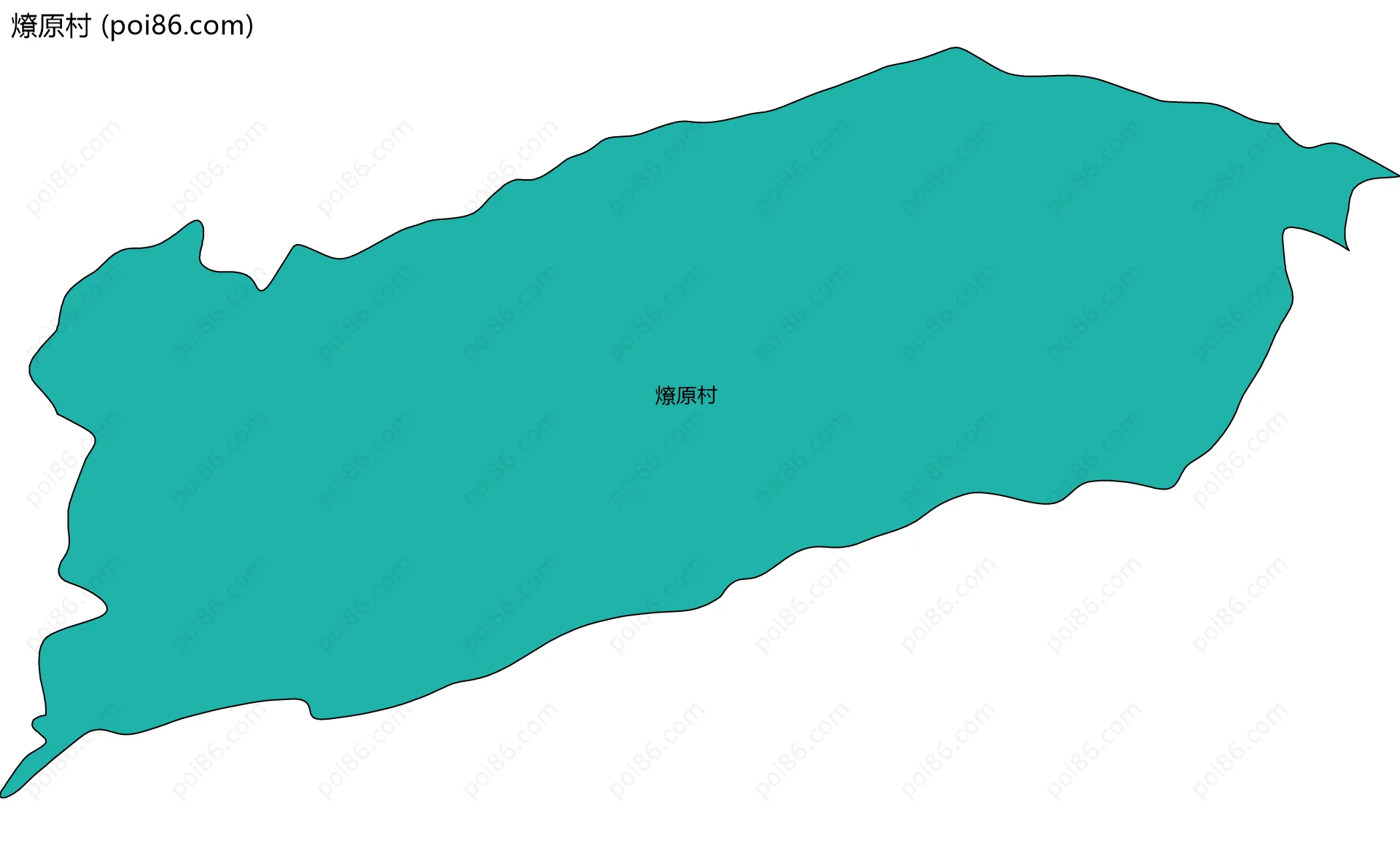 燎原村边界地图