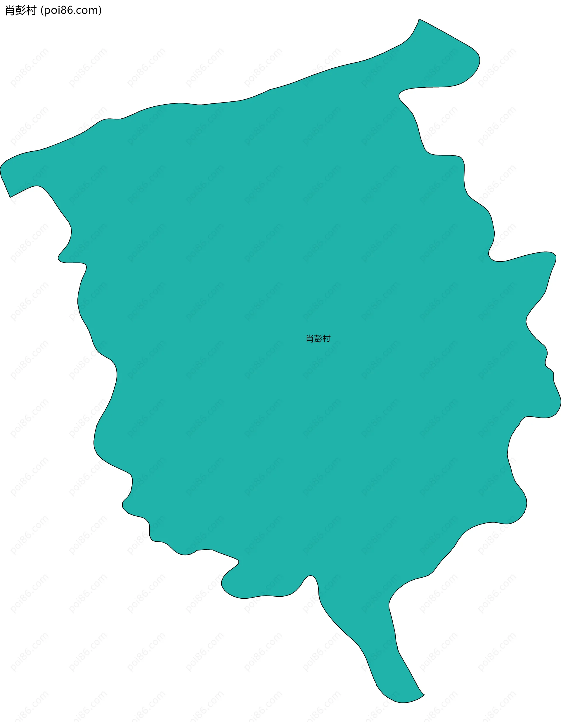 肖彭村边界地图