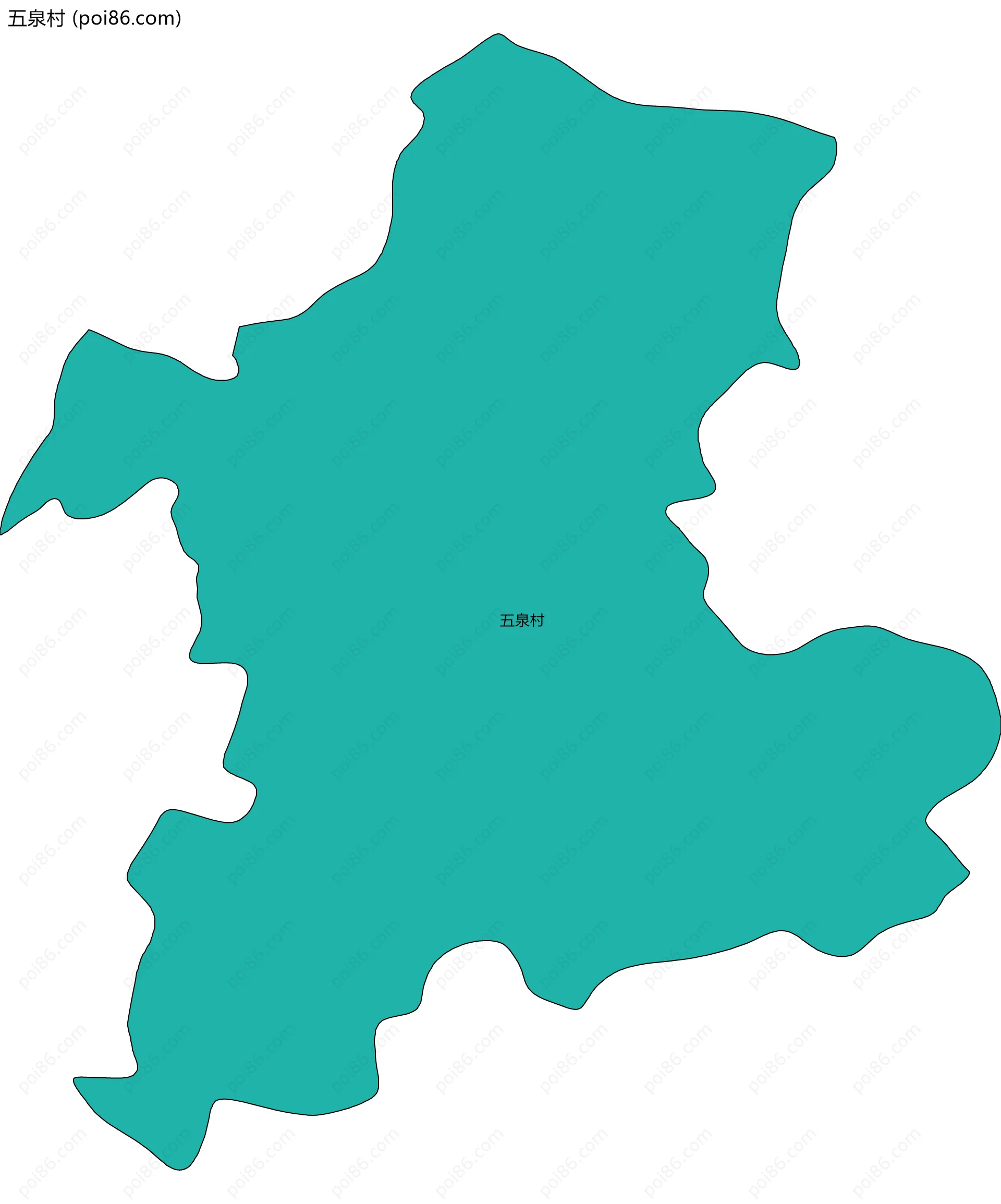 五泉村边界地图