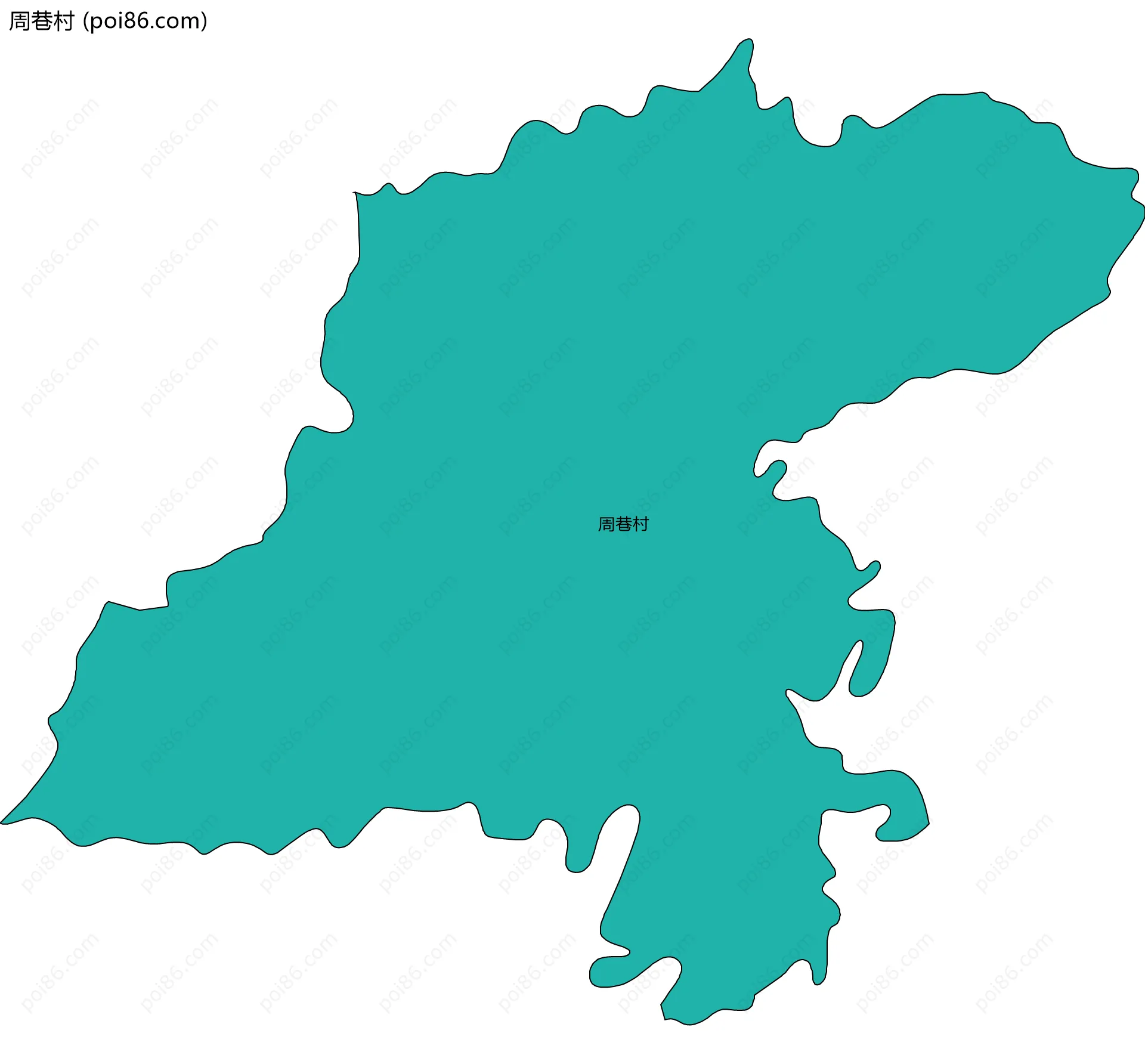 周巷村边界地图