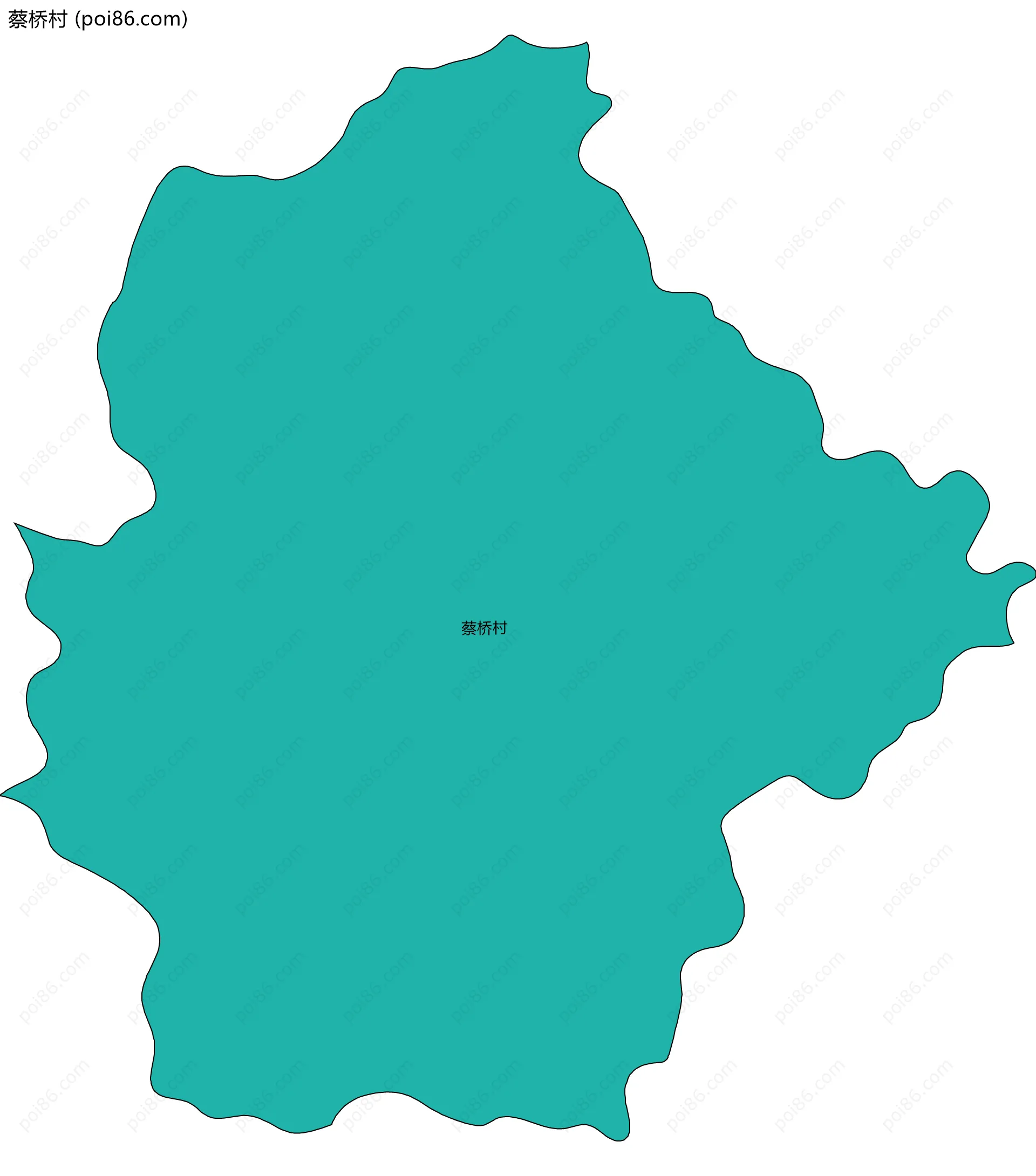 蔡桥村边界地图