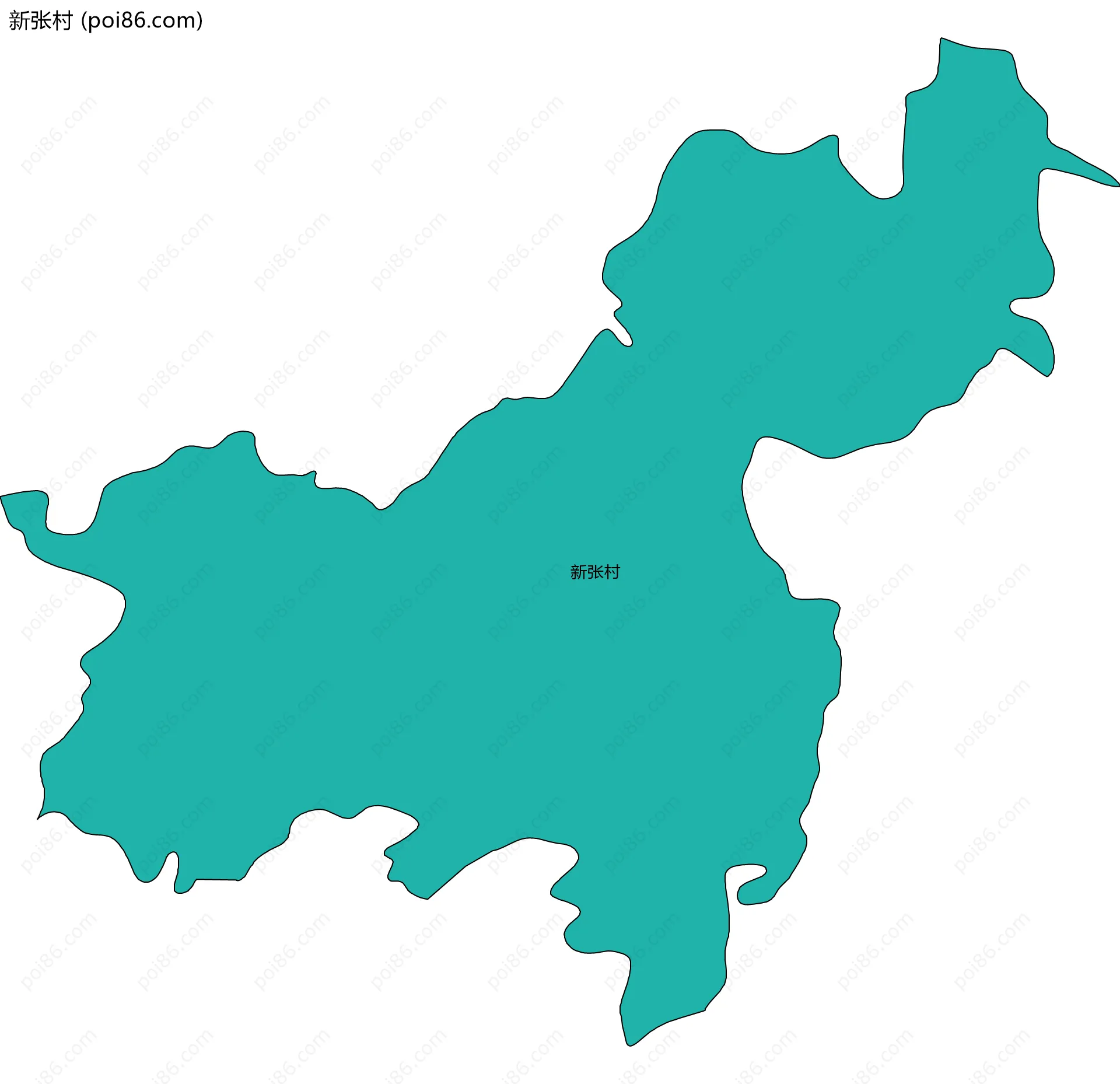 新张村边界地图