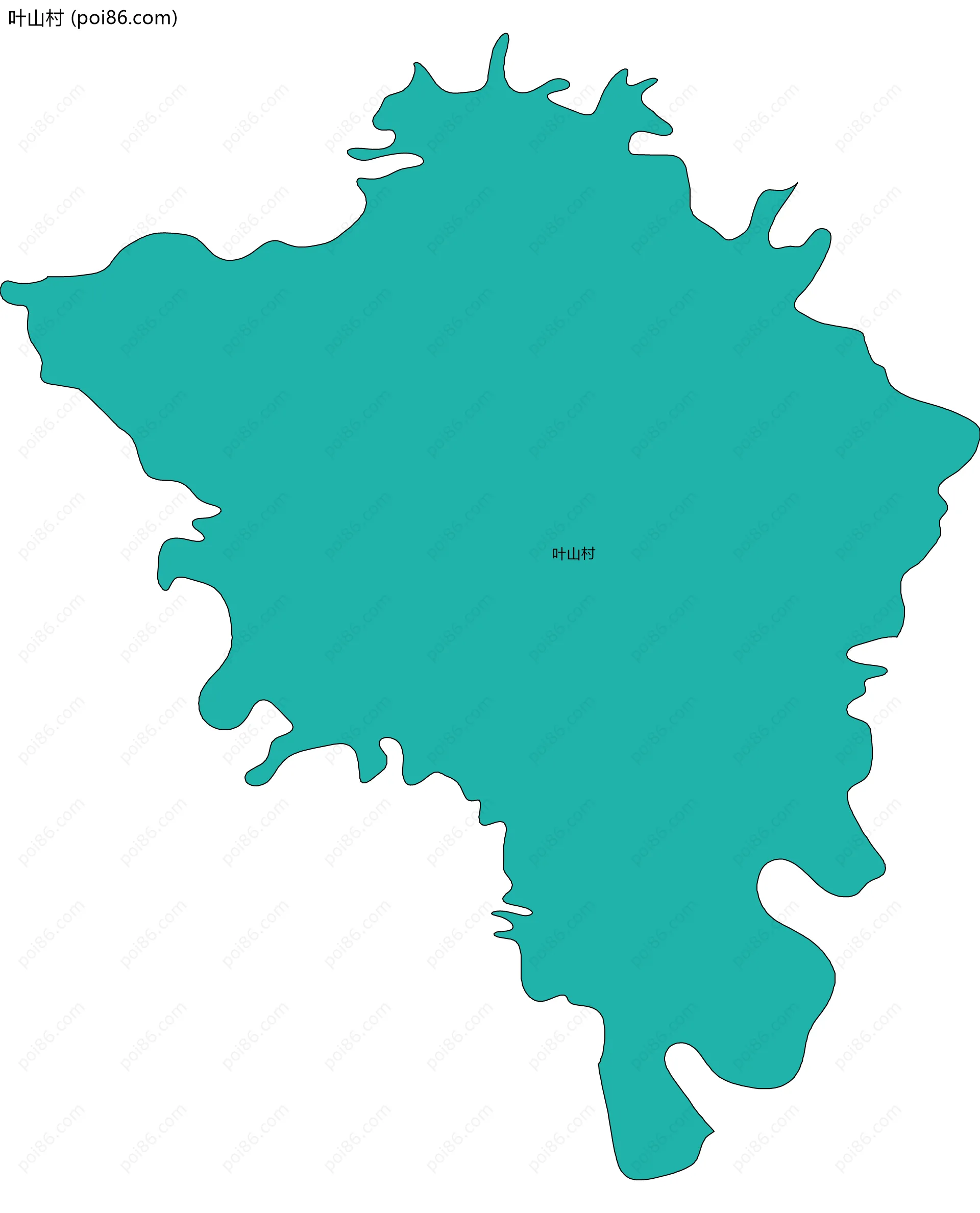 叶山村边界地图