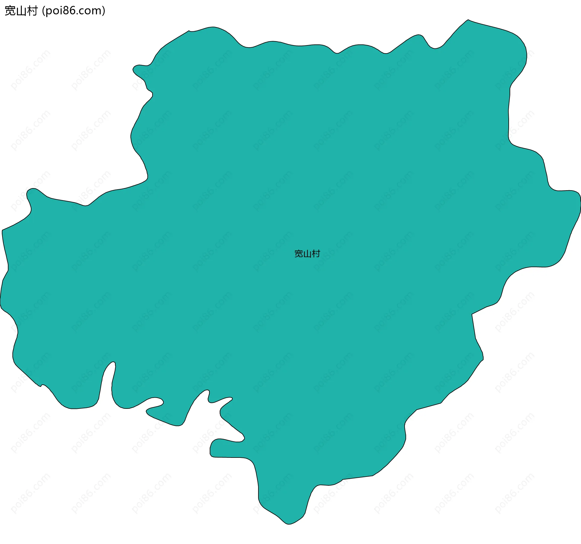 宽山村边界地图