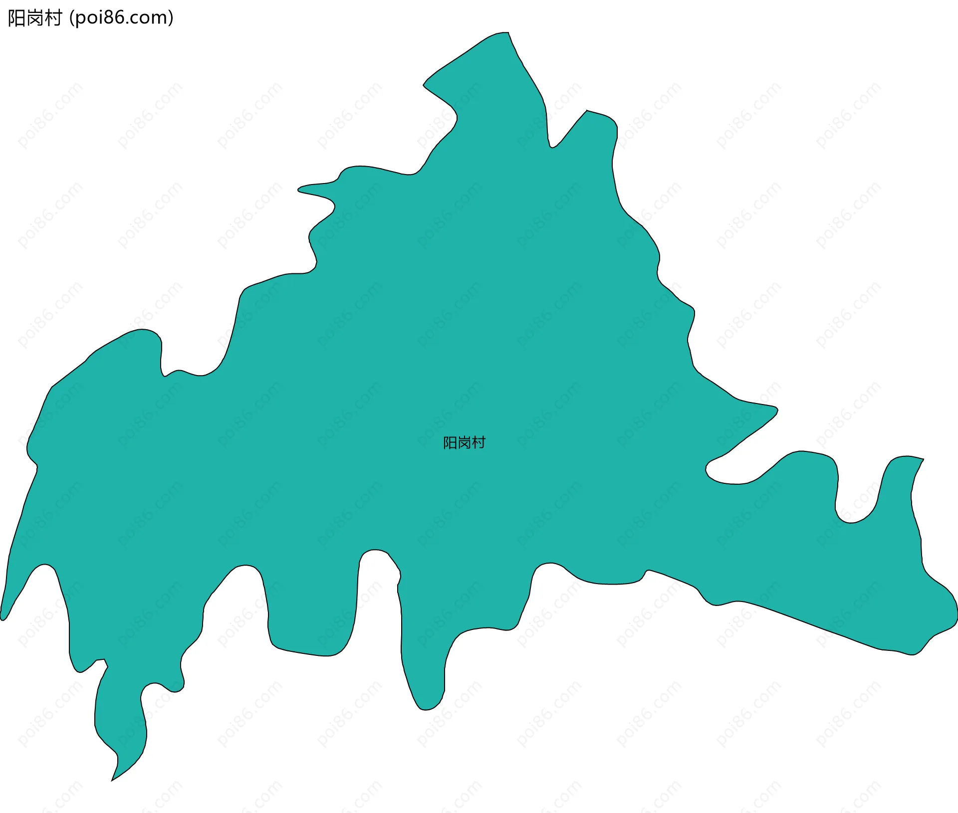 阳岗村边界地图