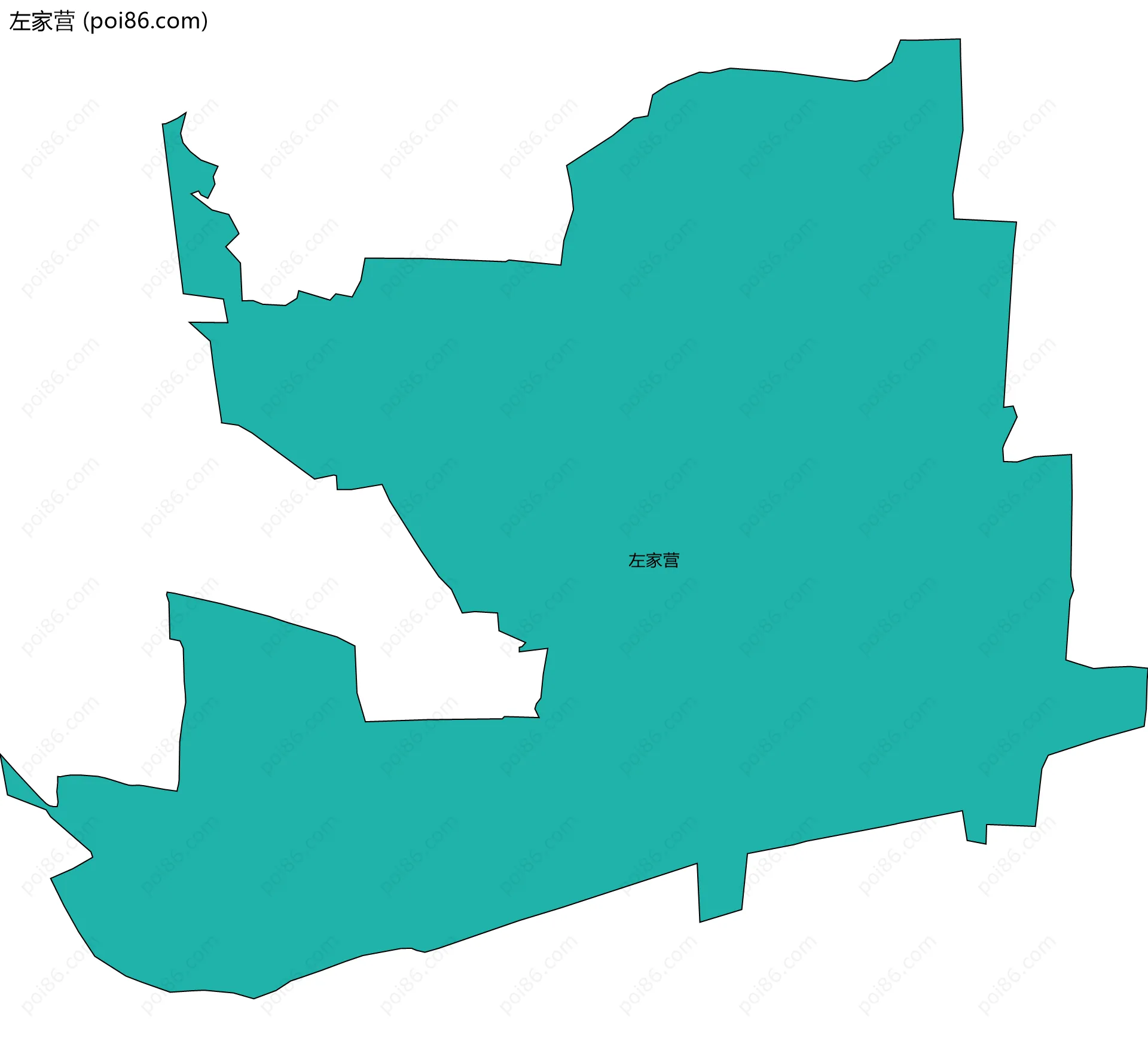 左家营边界地图