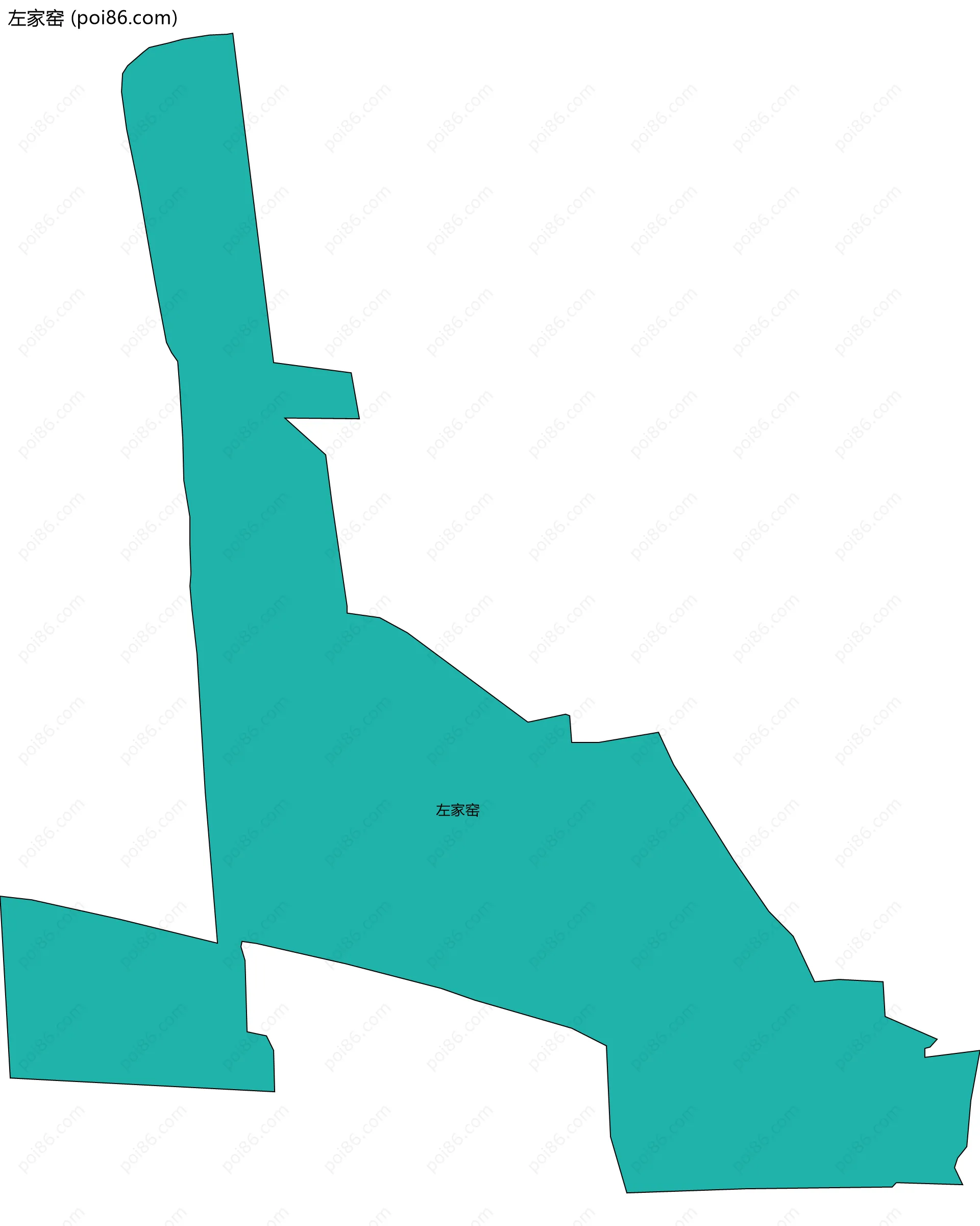 左家窑边界地图