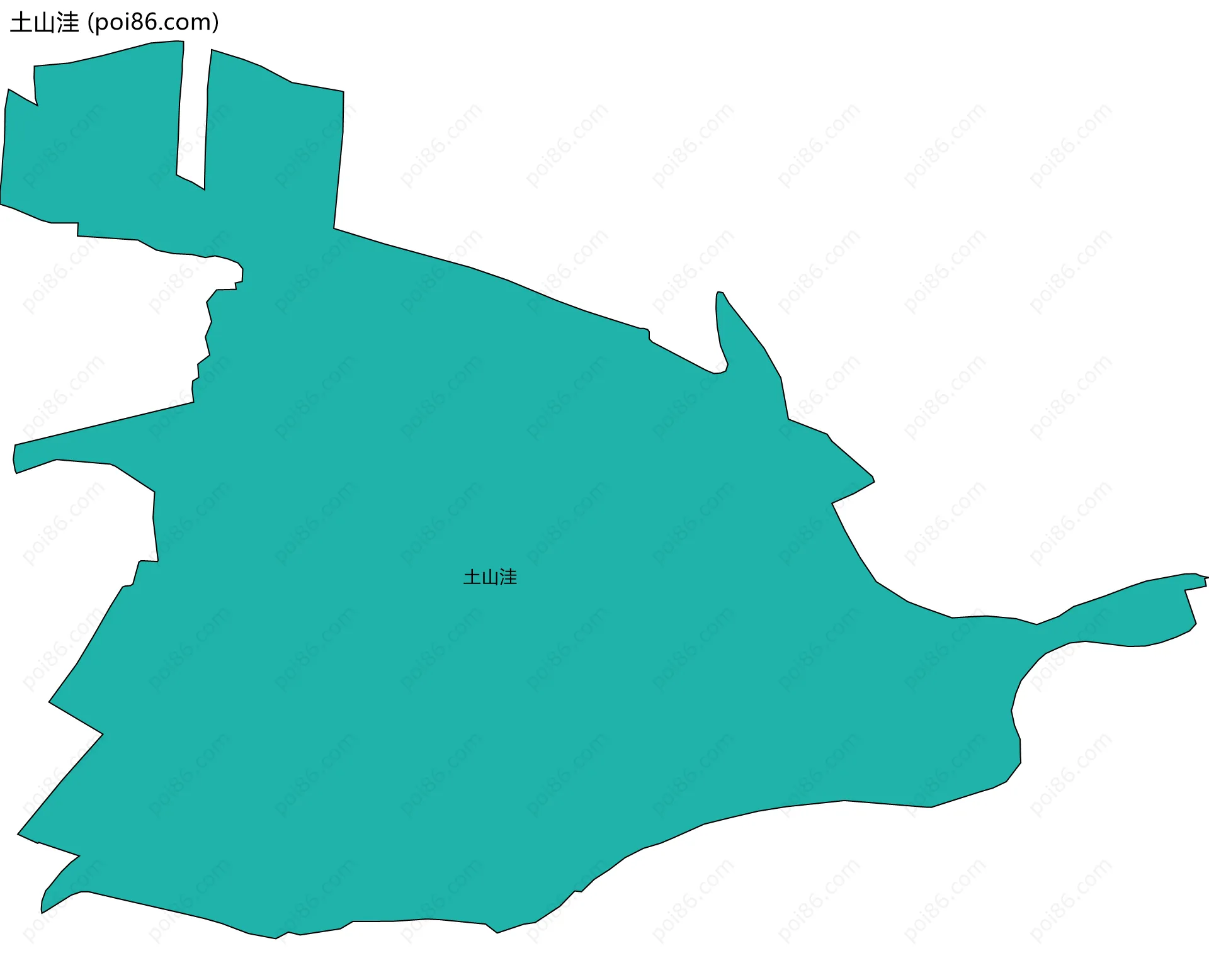 土山洼边界地图