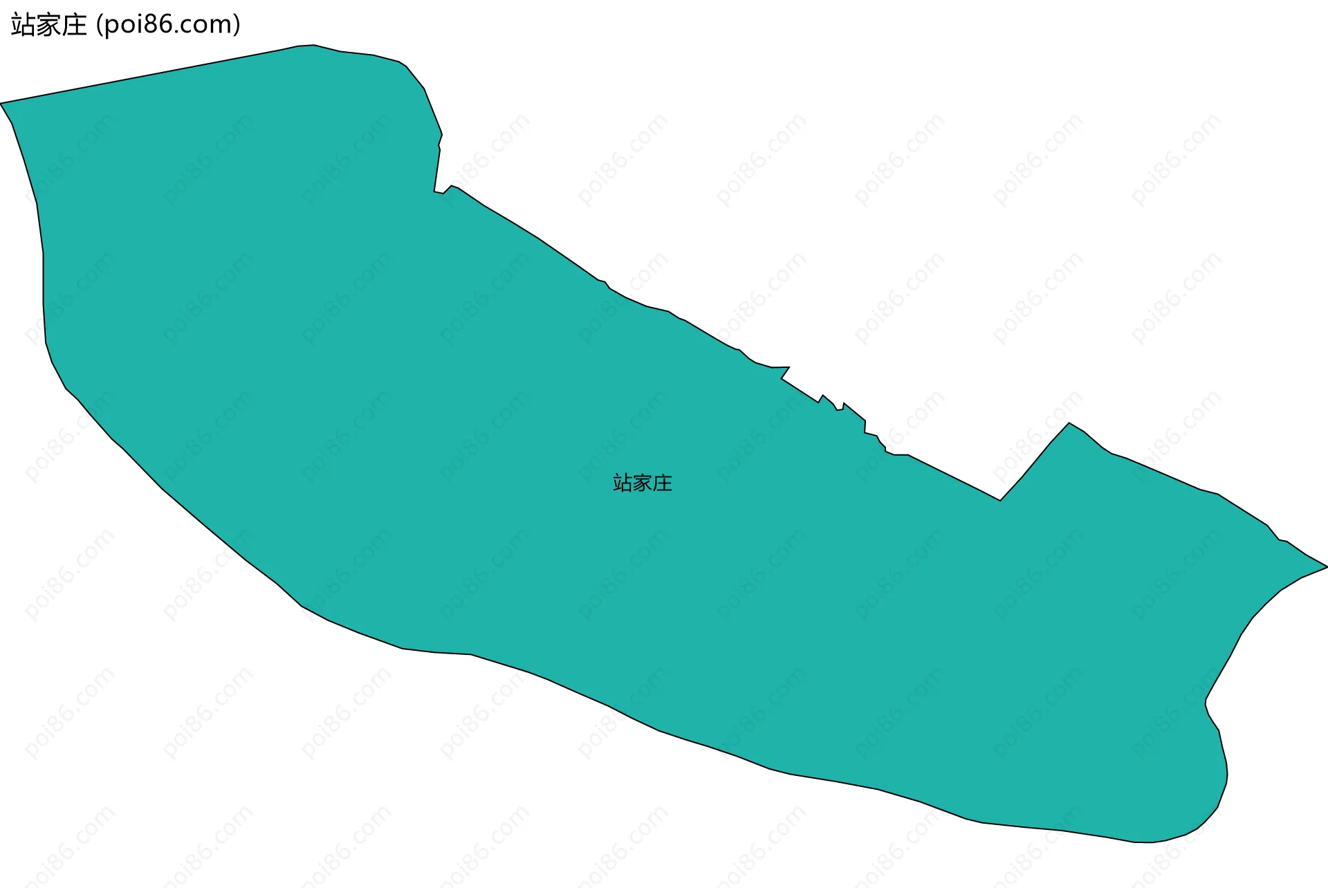 站家庄边界地图