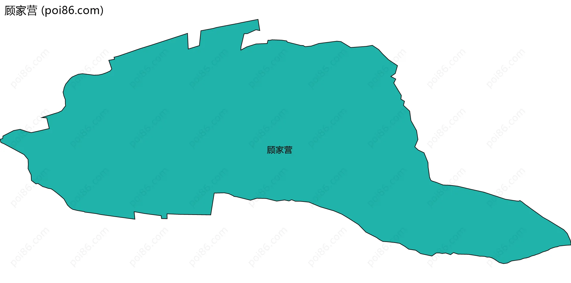 顾家营边界地图