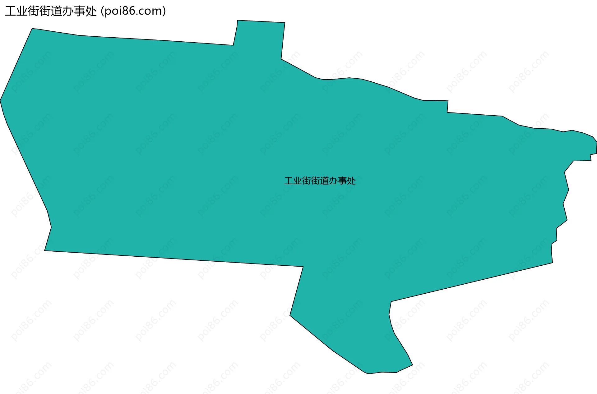 工业街街道办事处边界地图