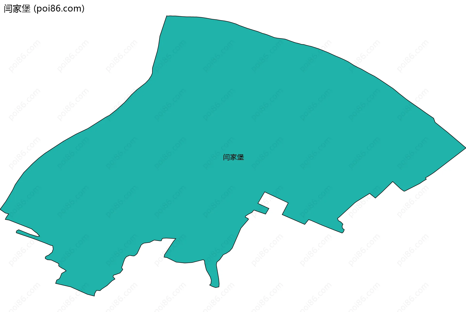 闫家堡边界地图