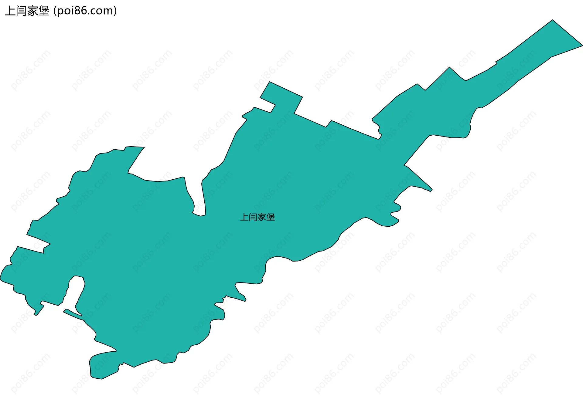上闫家堡边界地图