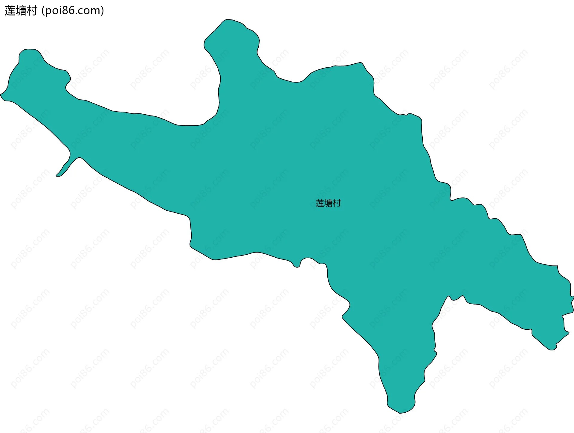 莲塘村边界地图