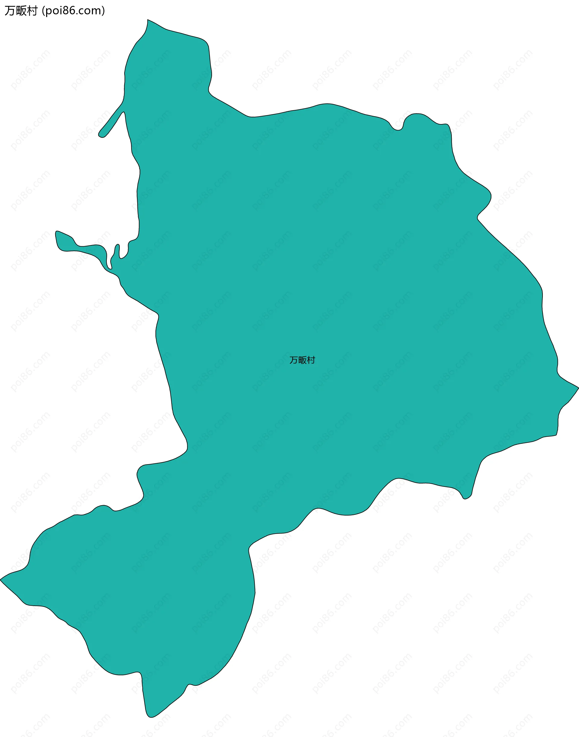 万畈村边界地图