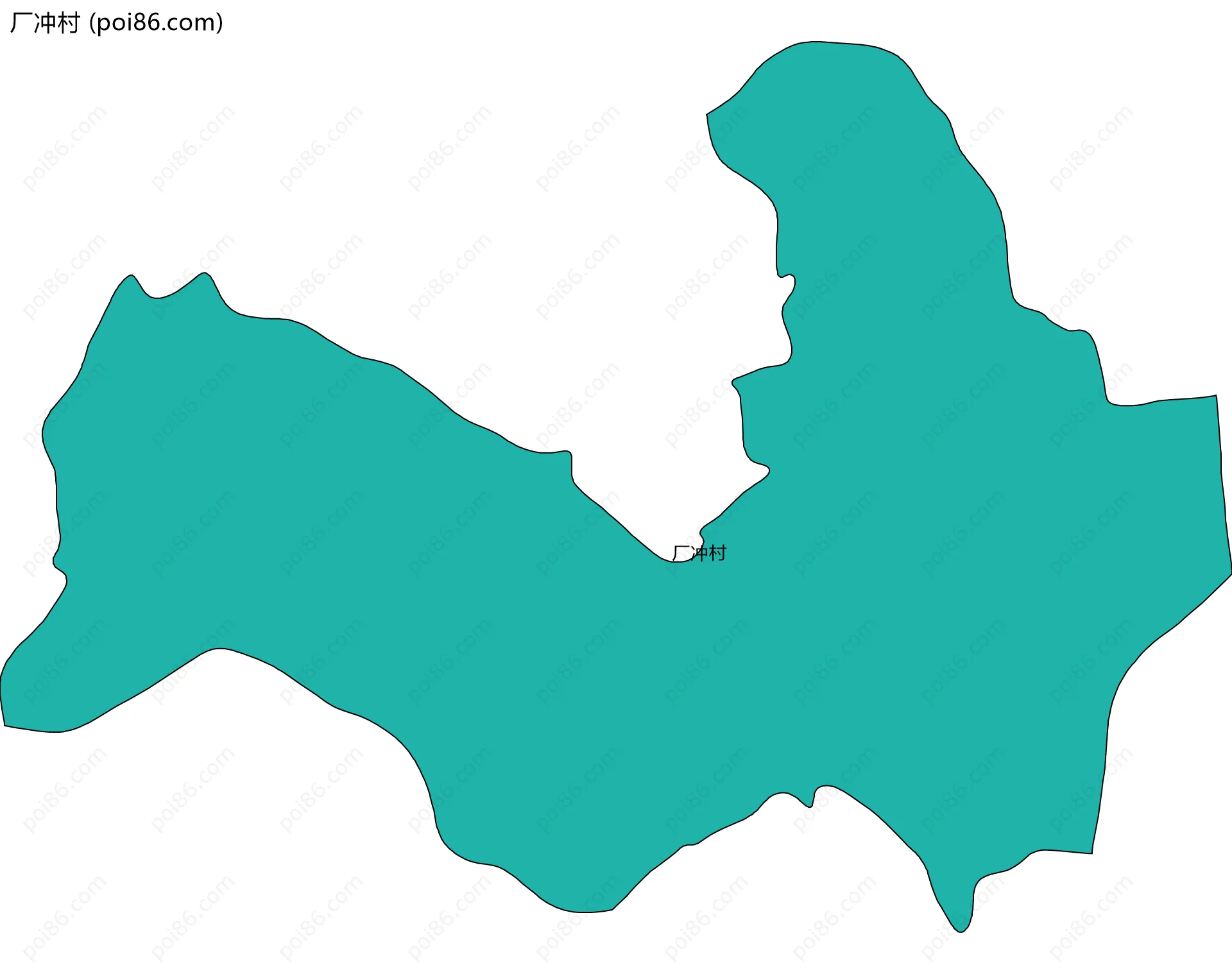 厂冲村边界地图