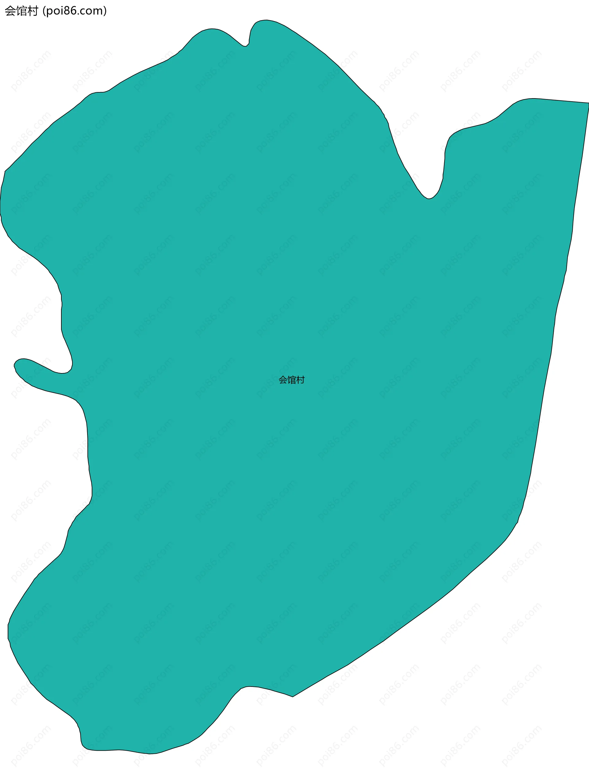 会馆村边界地图