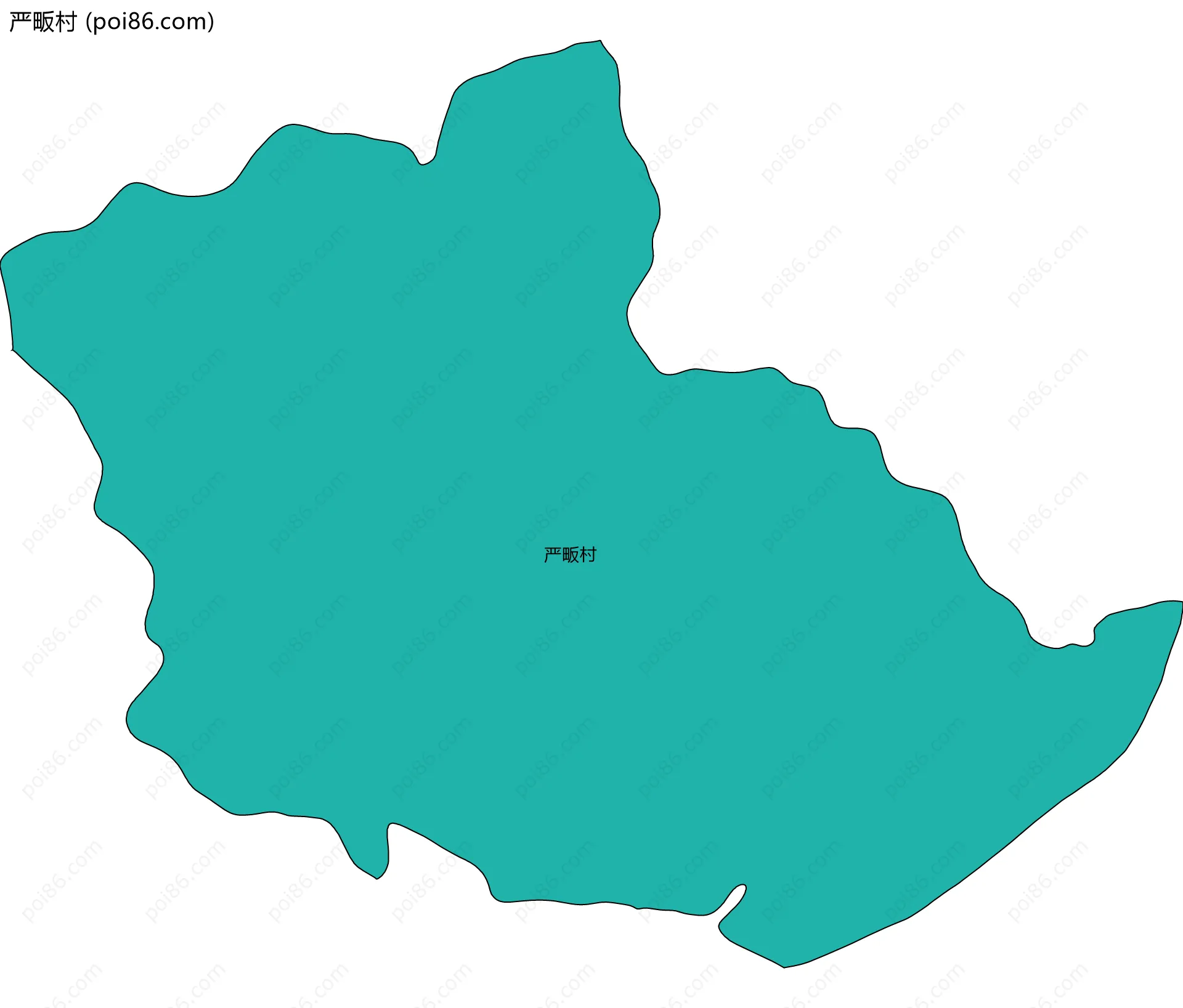 严畈村边界地图