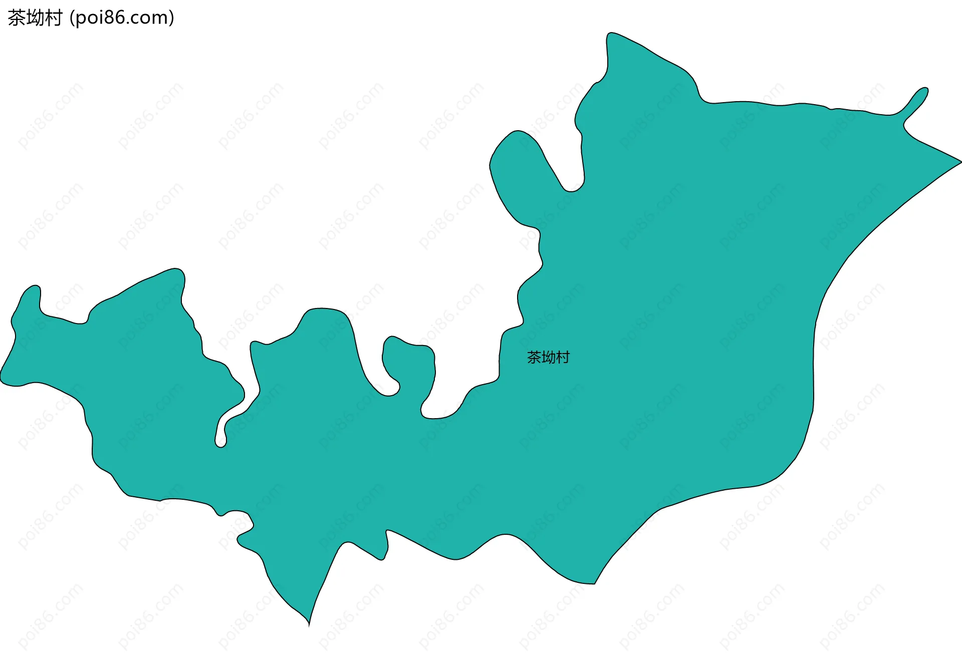 茶坳村边界地图