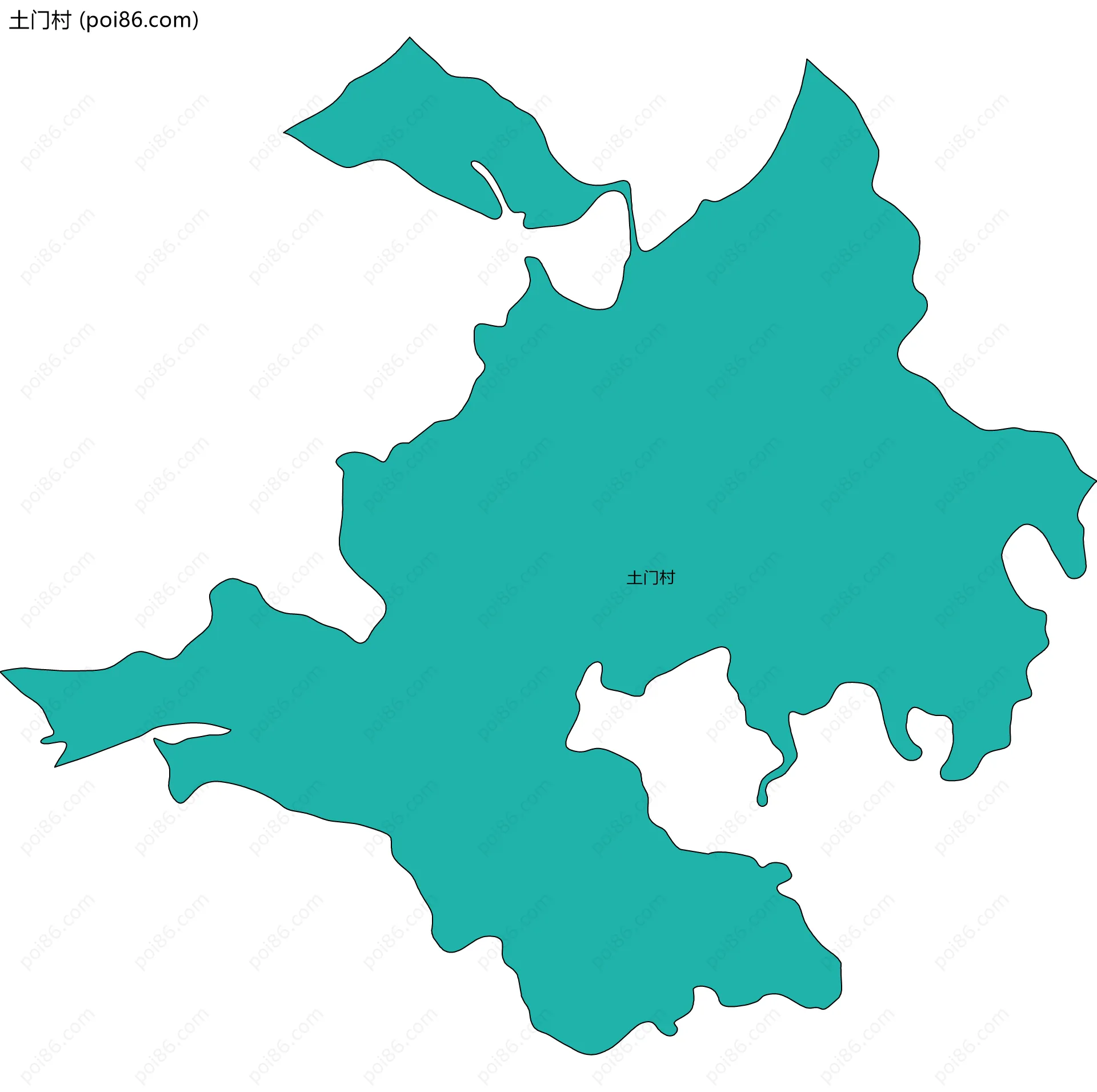 土门村边界地图