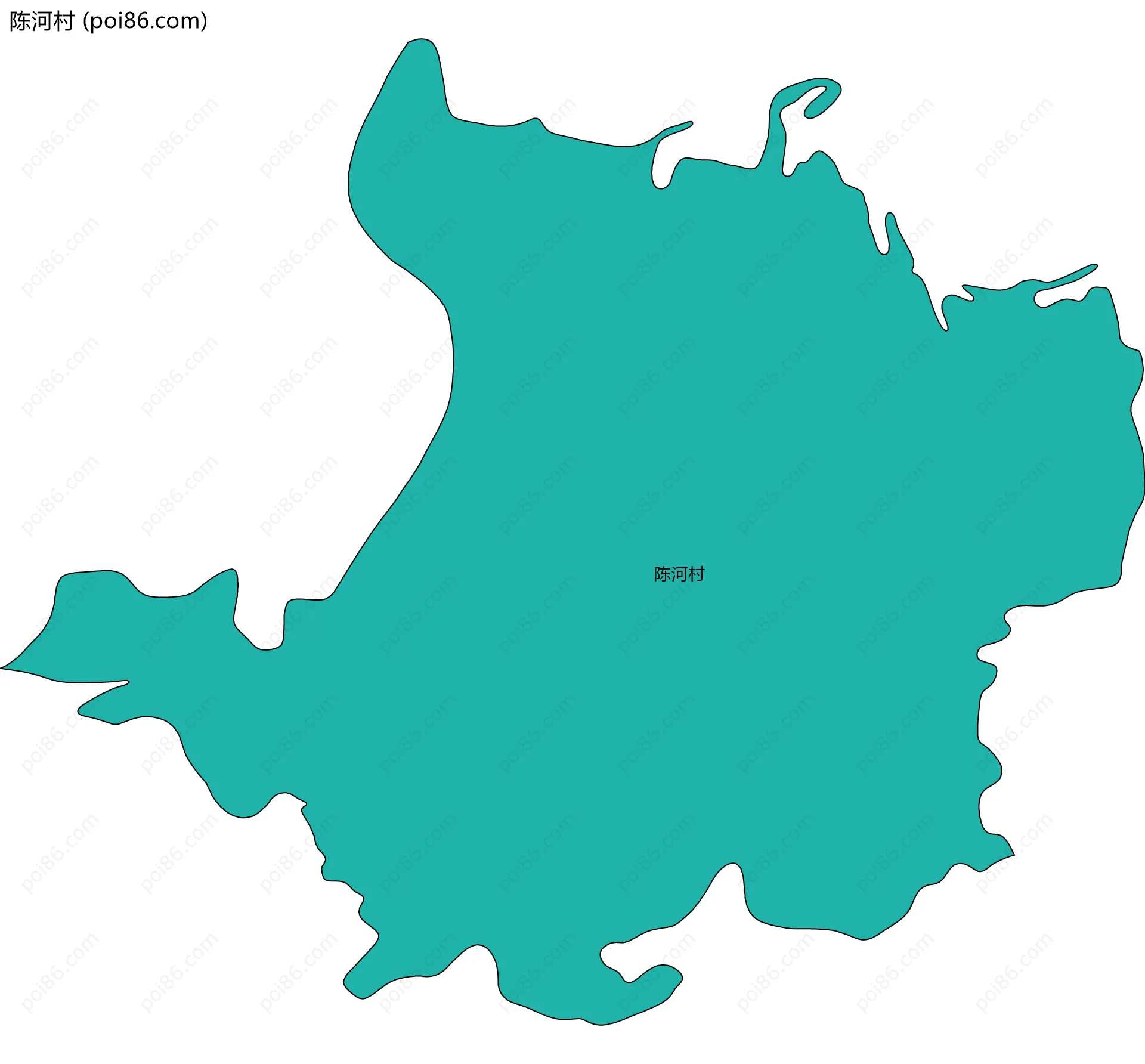 陈河村边界地图