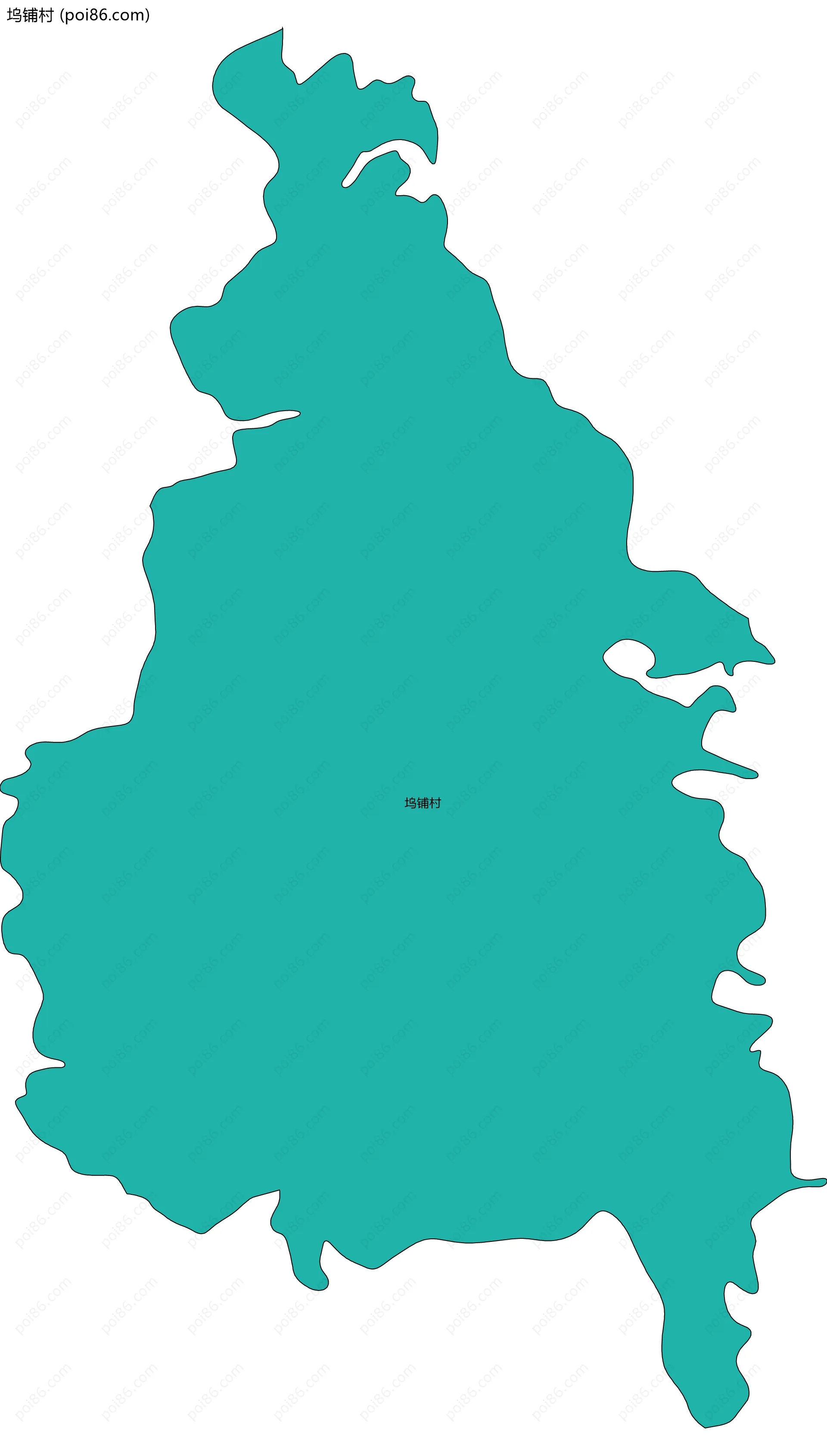 坞铺村边界地图