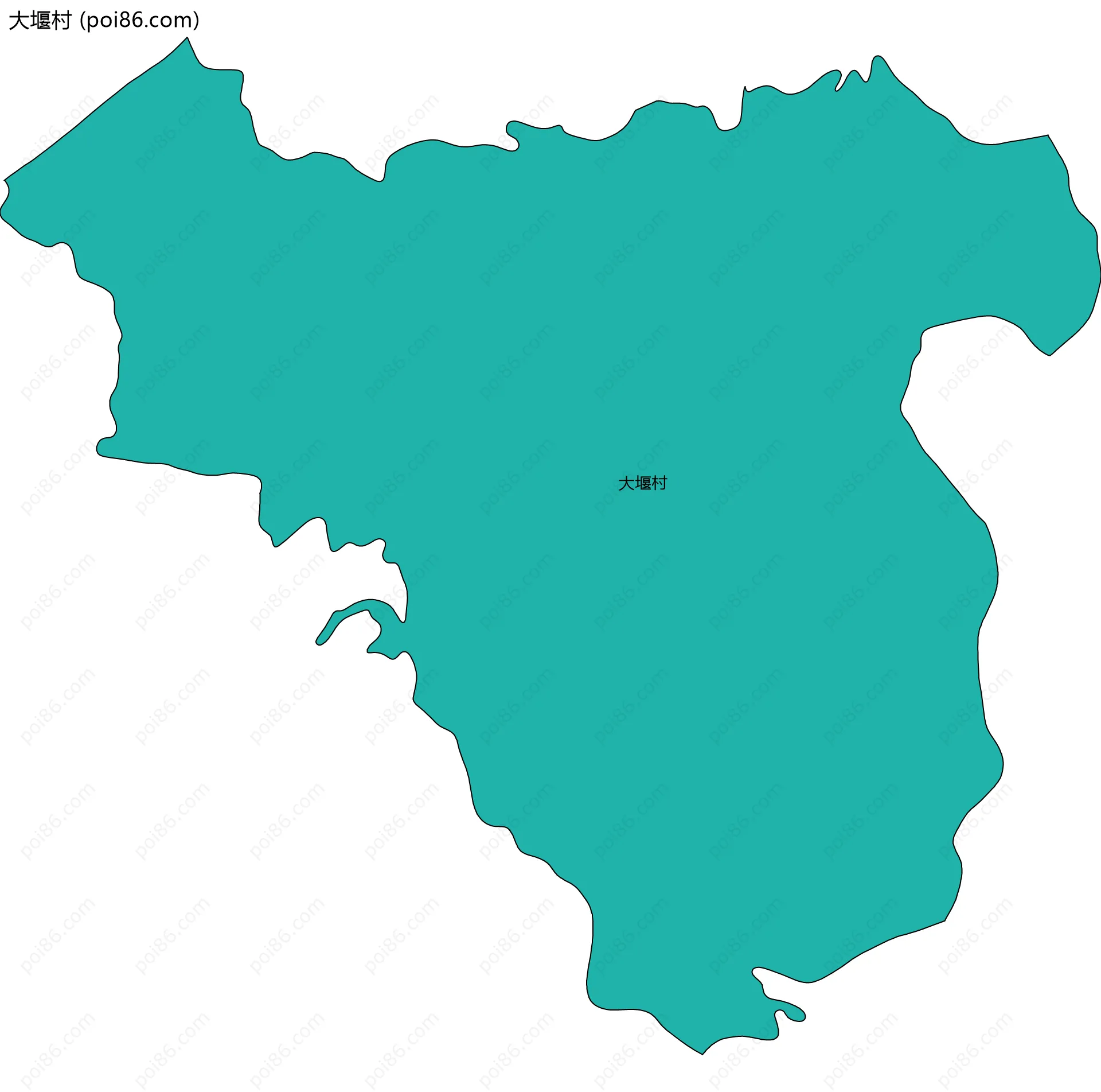 大堰村边界地图