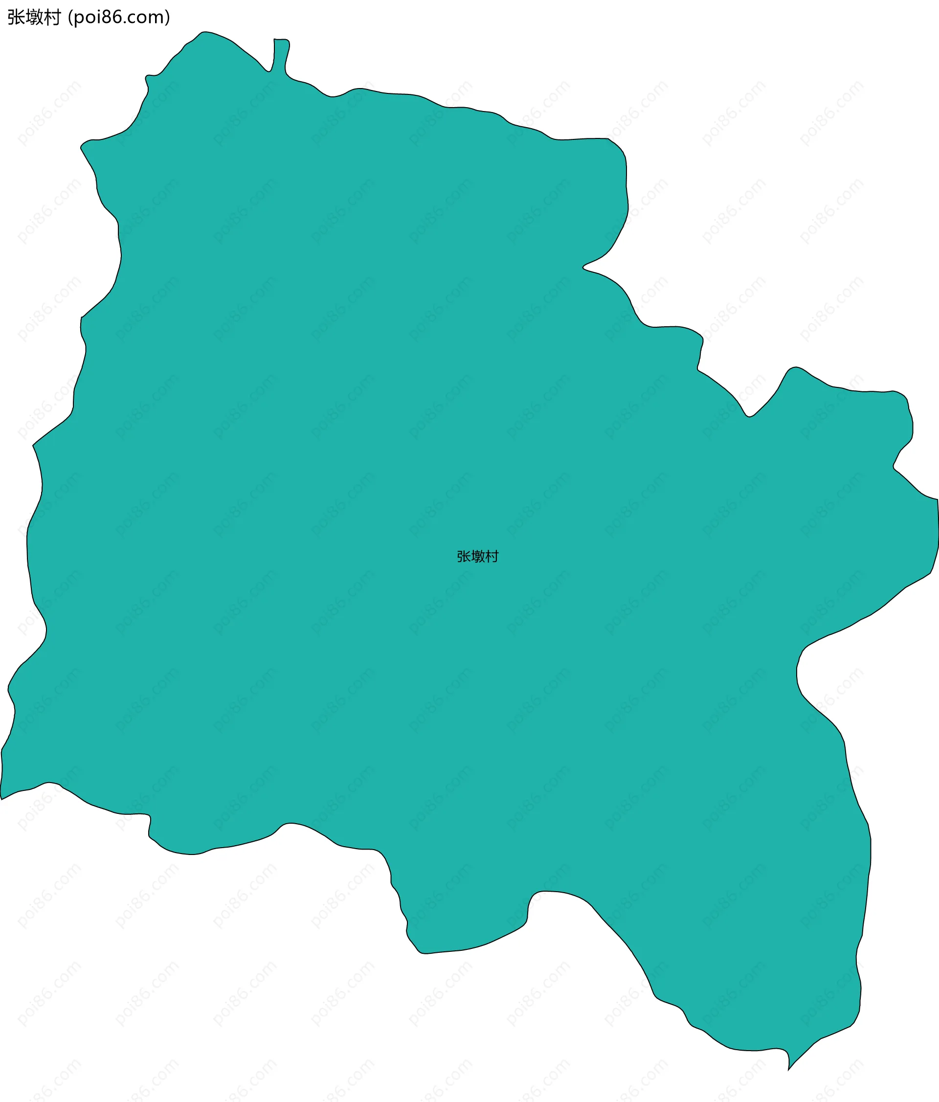 张墩村边界地图