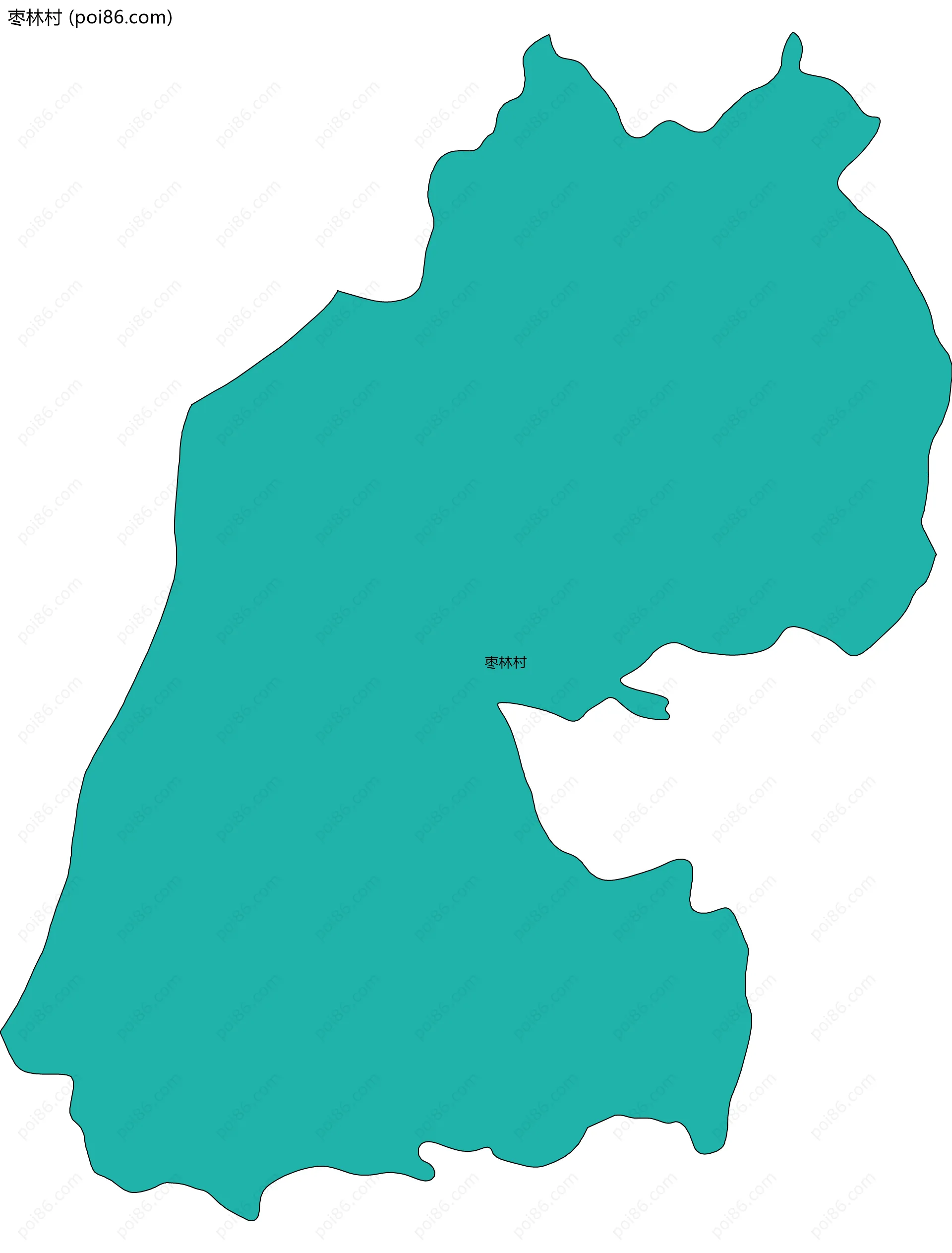 枣林村边界地图