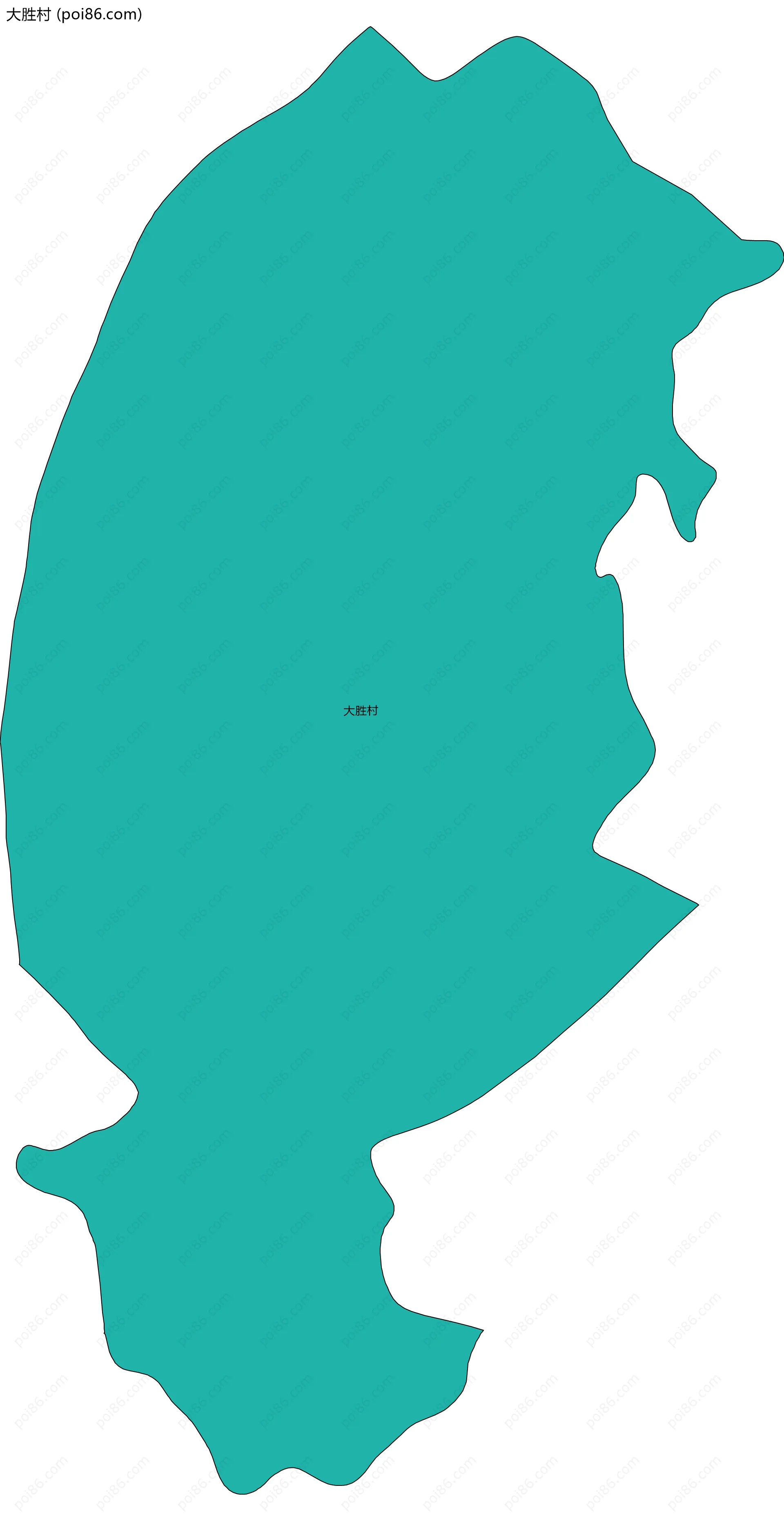 大胜村边界地图