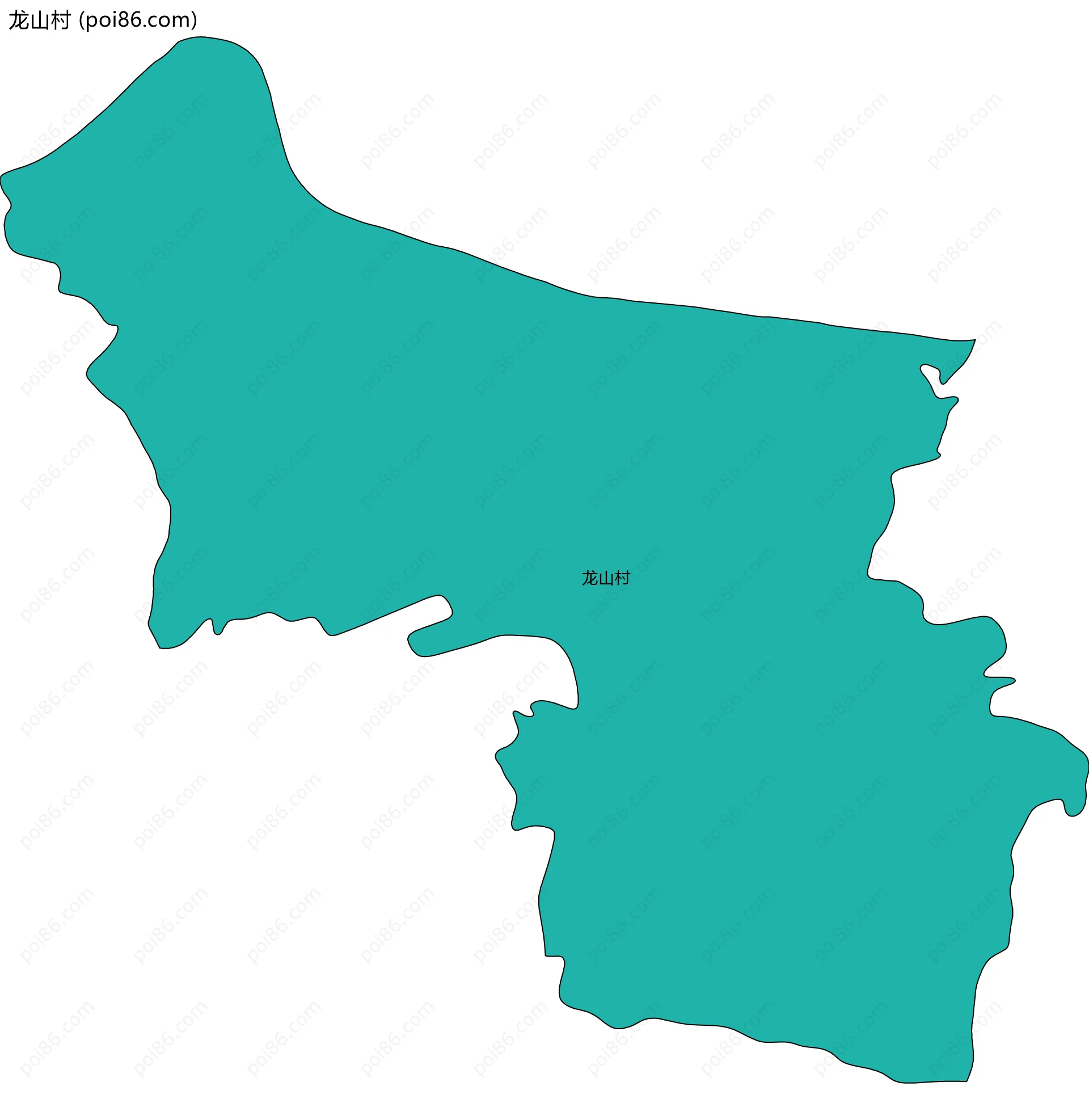 龙山村边界地图