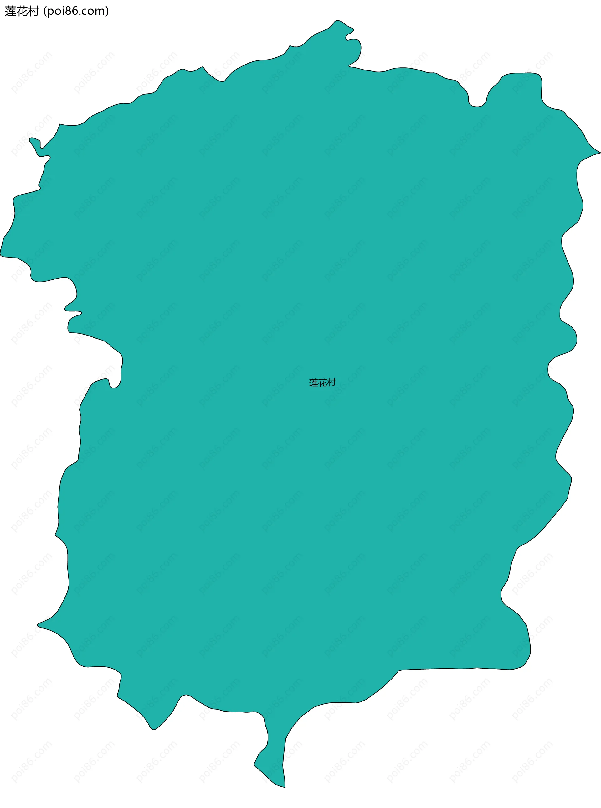 莲花村边界地图