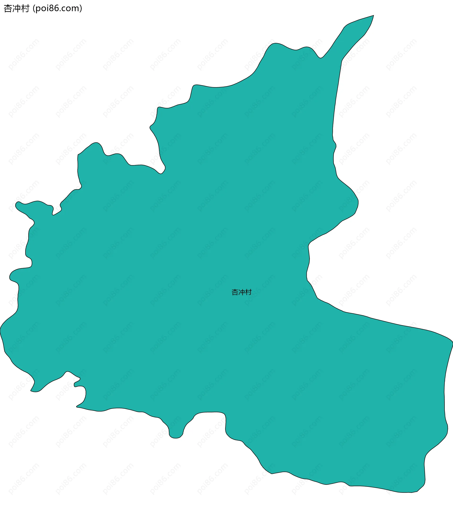 杏冲村边界地图